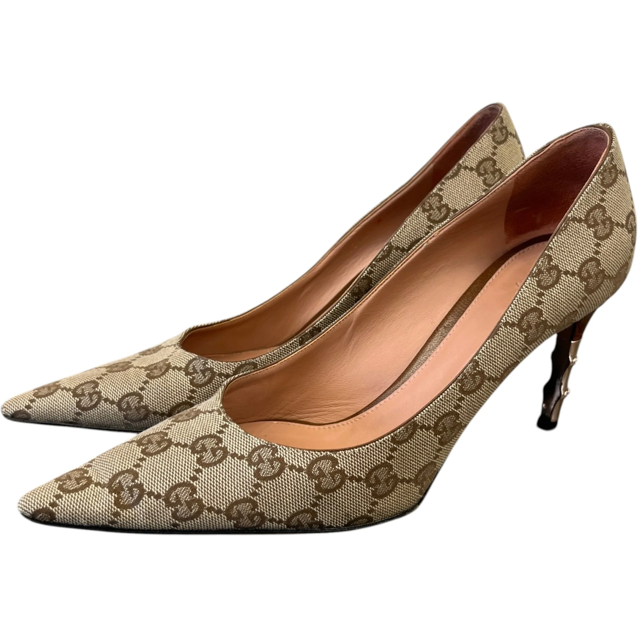 Women's Gg Supreme Heels Beige Size EU 38.5 / UK 5.5 - Image 9