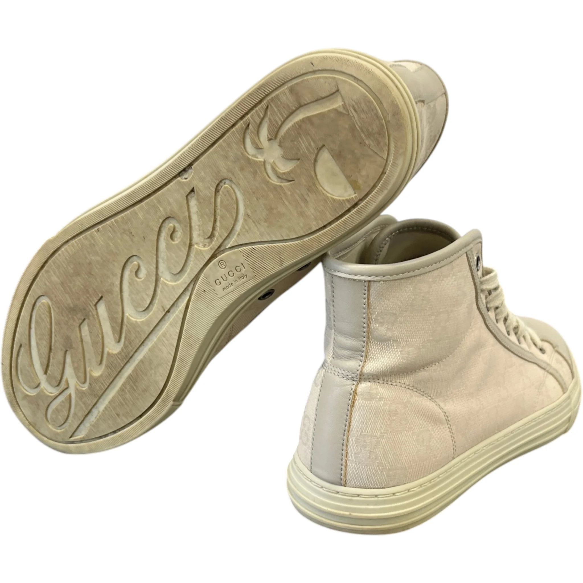 Women's Gg Supreme High Trainers Beige Size EU 39.5 / UK 6.5 - Image 10