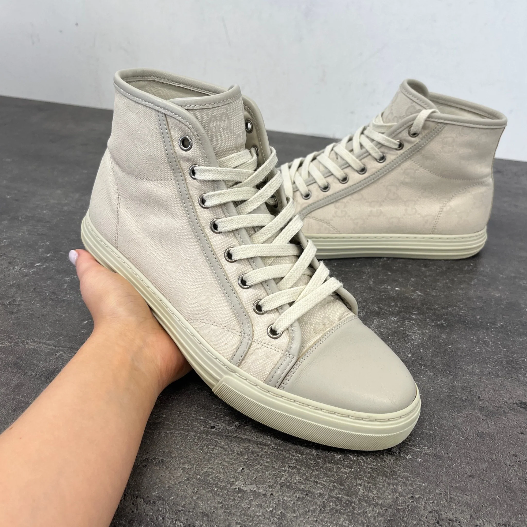 Women's Gg Supreme High Trainers Beige Size EU 39.5 / UK 6.5 - Image 13