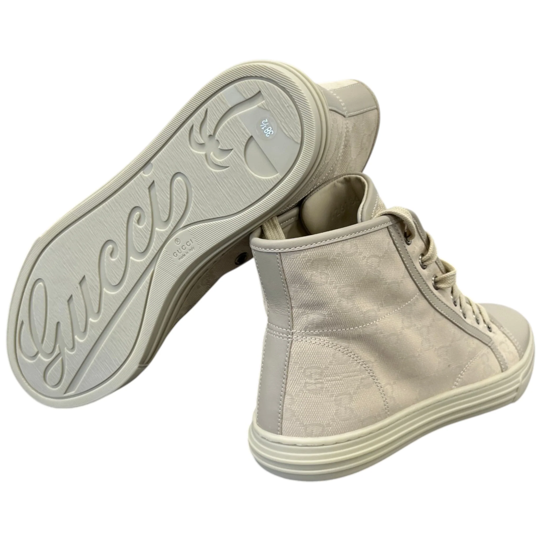 Women's Gg Supreme High Trainers Cream Size EU 38.5 / UK 5.5 - Image 10