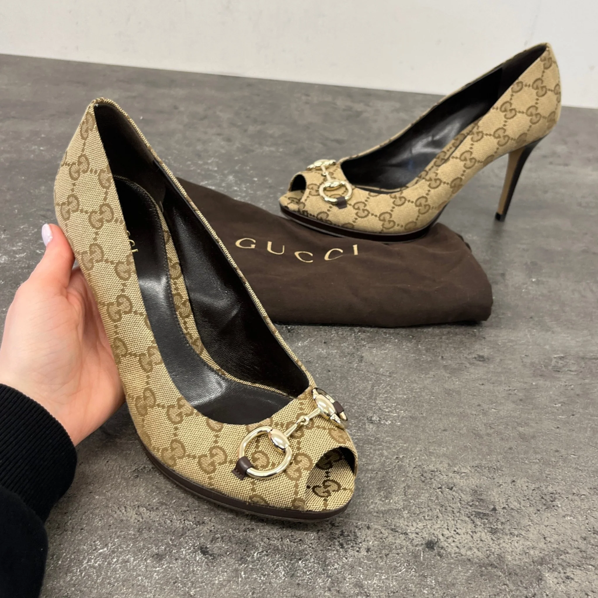 Women's Gg Supreme Horsebit Heels Beige Size EU 40 / UK 7 - Image 13