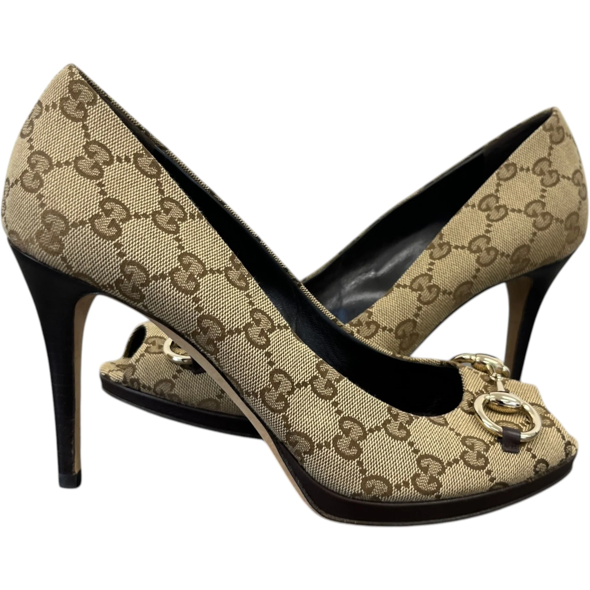 Women's Gg Supreme Horsebit Heels Beige Size EU 40 / UK 7 - Image 3