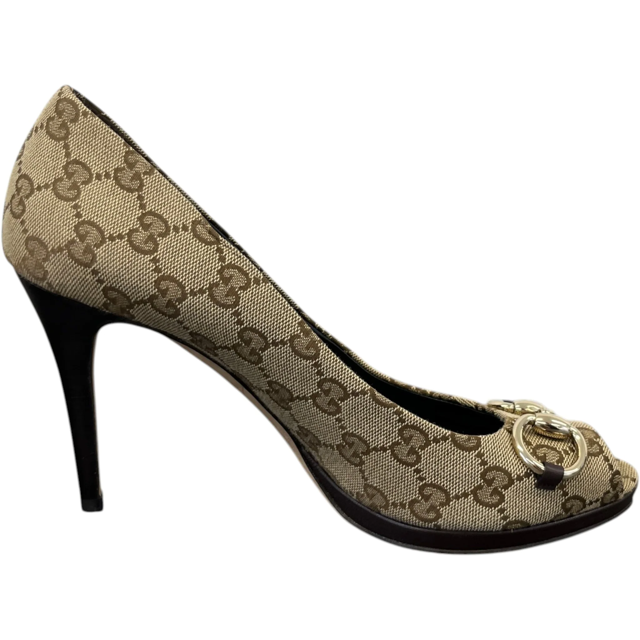 Women's Gg Supreme Horsebit Heels Beige Size EU 40 / UK 7 - Image 4