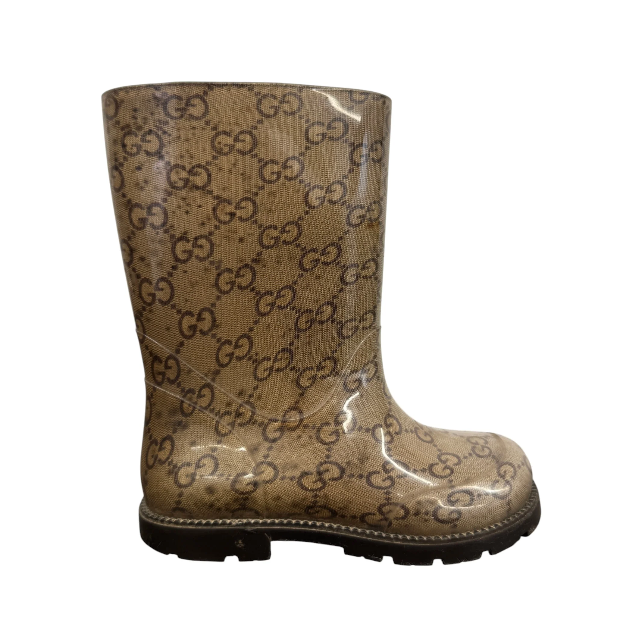 Women's Gg Supreme Kids Size 25 Wellies Beige Size EU 34 / UK 1