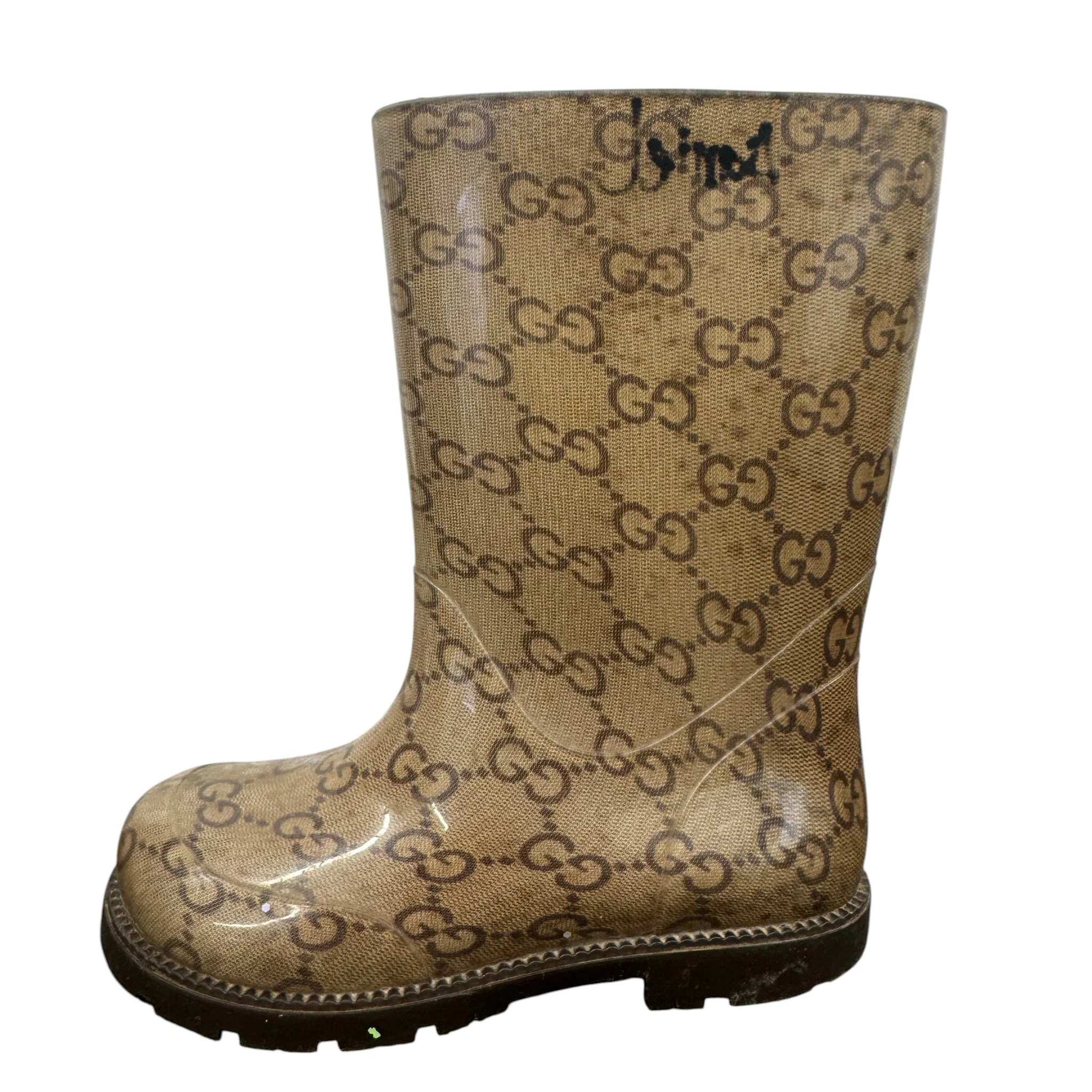 Women's Gg Supreme Kids Size 25 Wellies Beige Size EU 34 / UK 1 - Image 5