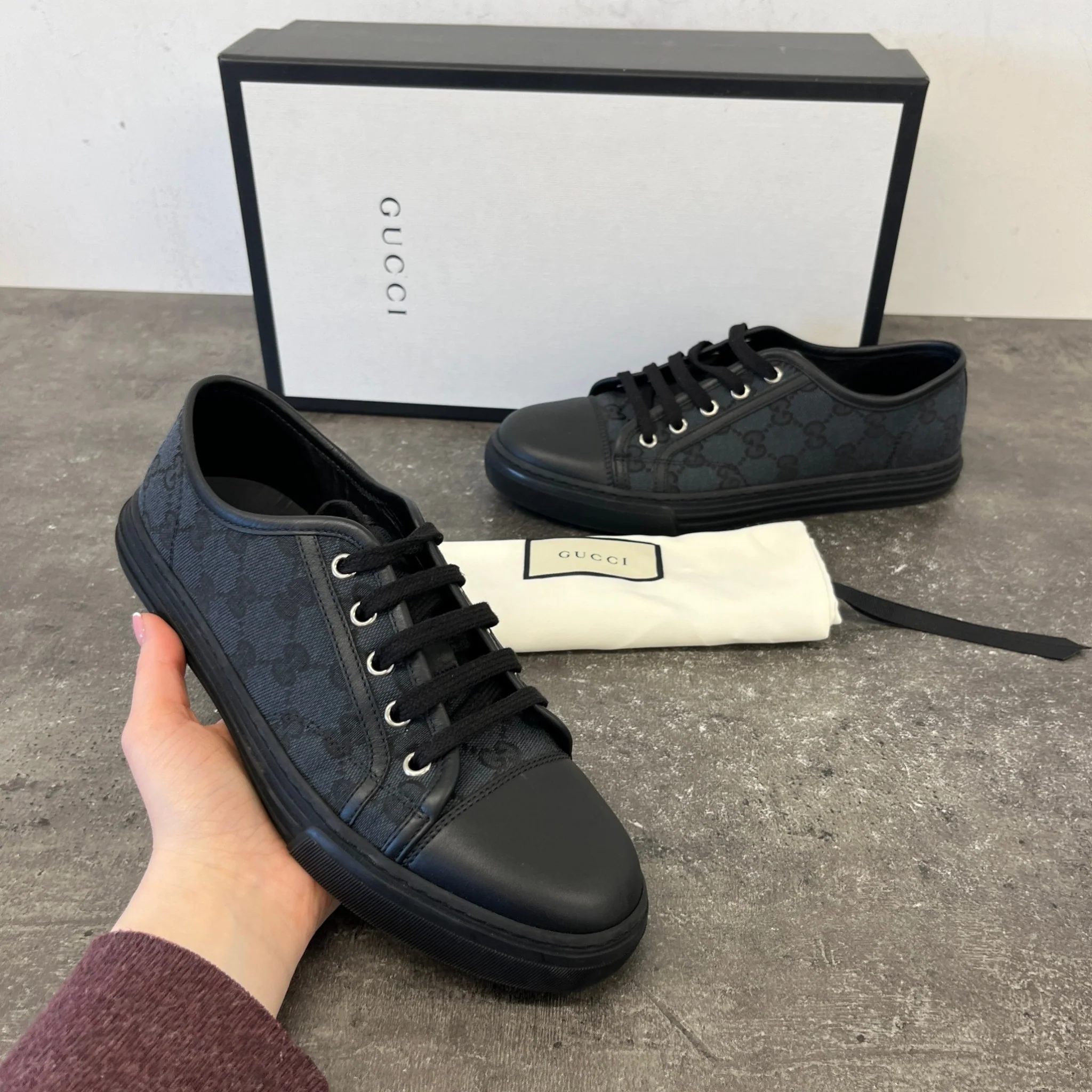 Women's Gg Supreme Low Trainers Black Size EU 38.5 / UK 5.5 - Image 12