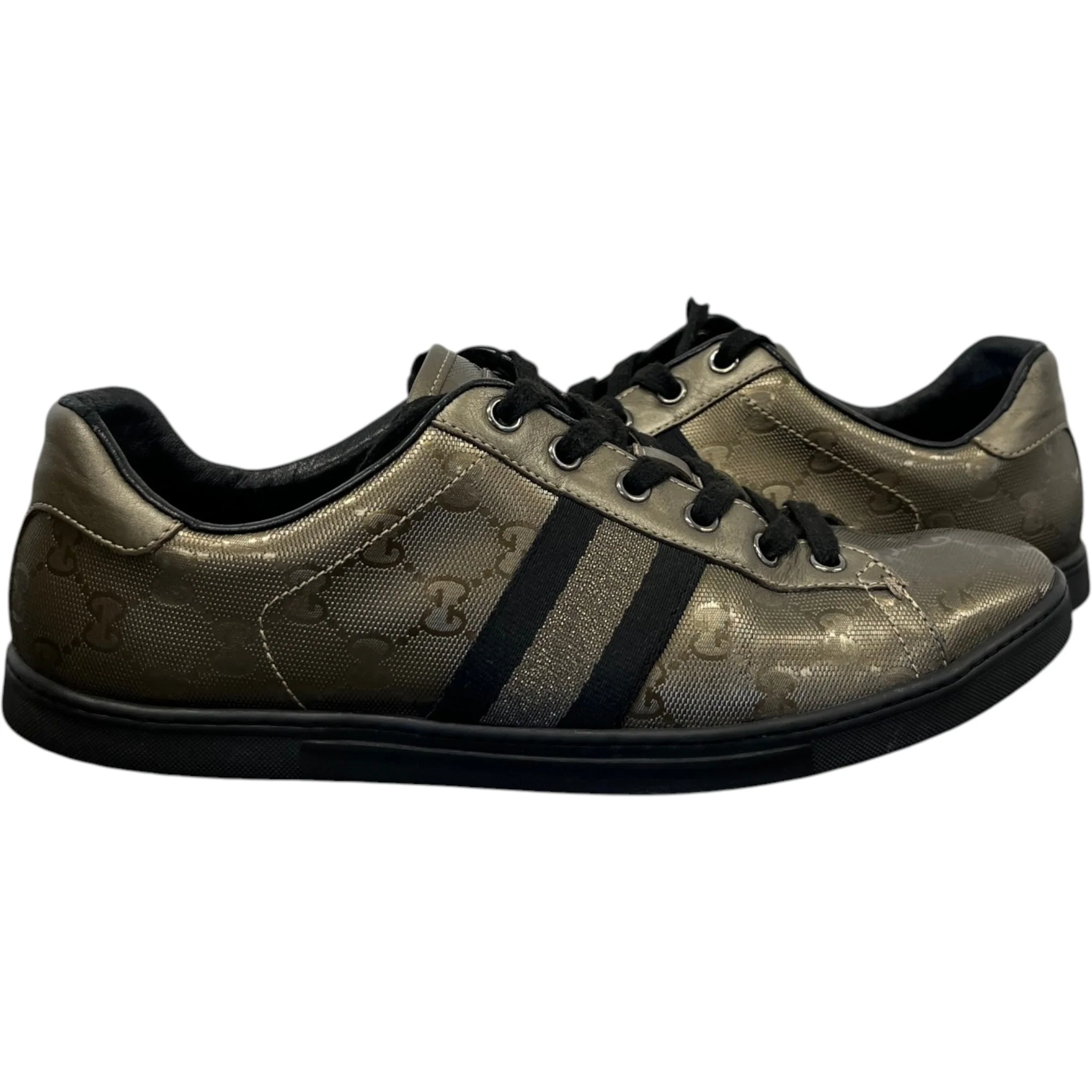 Women's Gg Supreme Low Trainers Gold Size EU 40 / UK 7 - Image 3