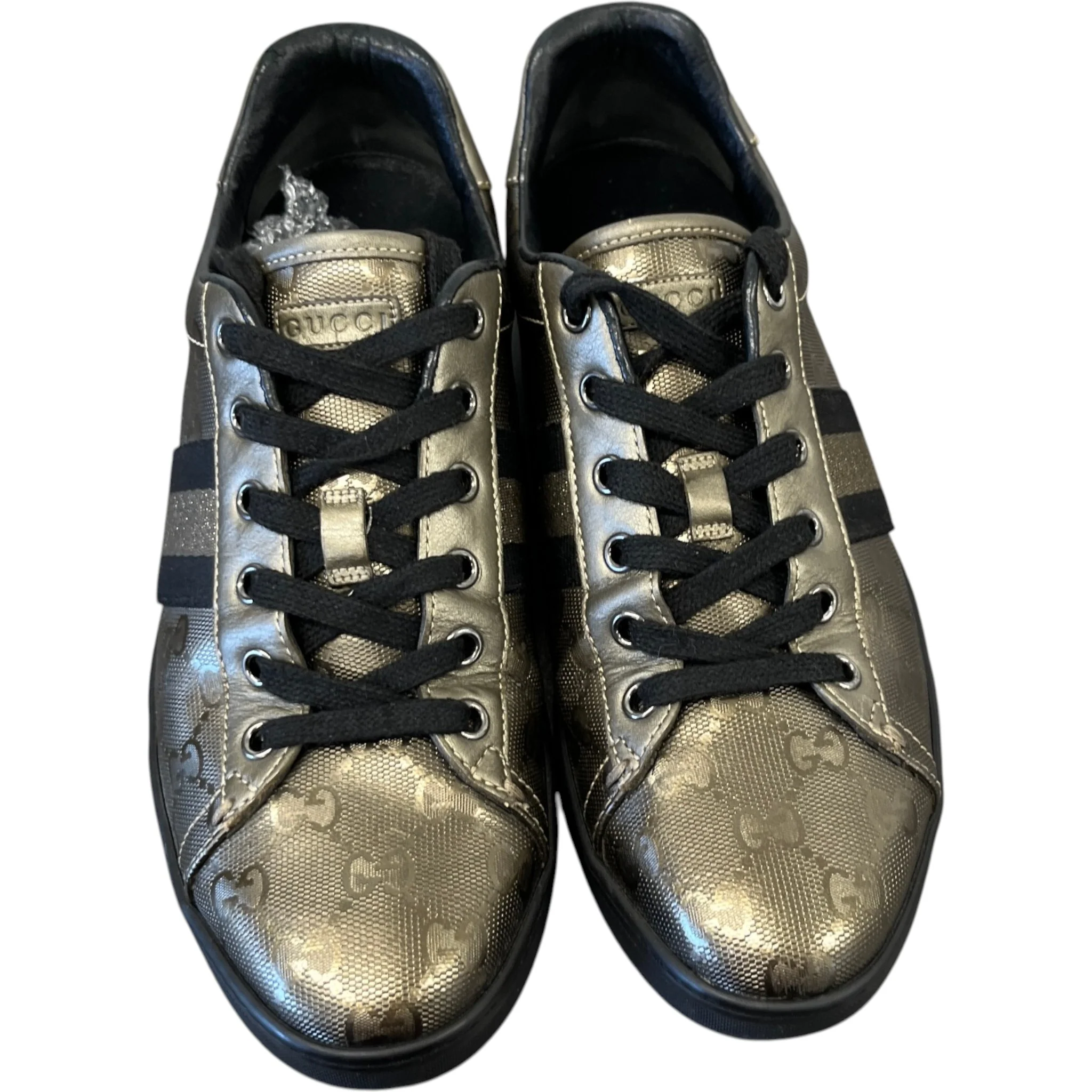 Women's Gg Supreme Low Trainers Gold Size EU 40 / UK 7 - Image 6