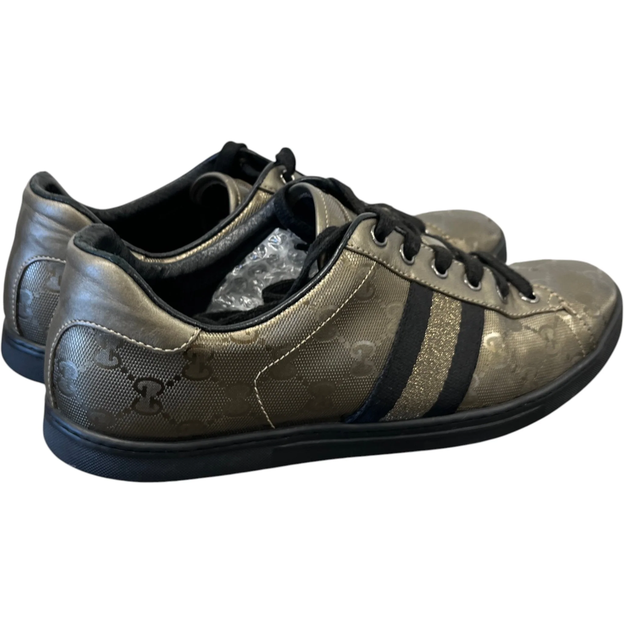 Women's Gg Supreme Low Trainers Gold Size EU 40 / UK 7 - Image 8