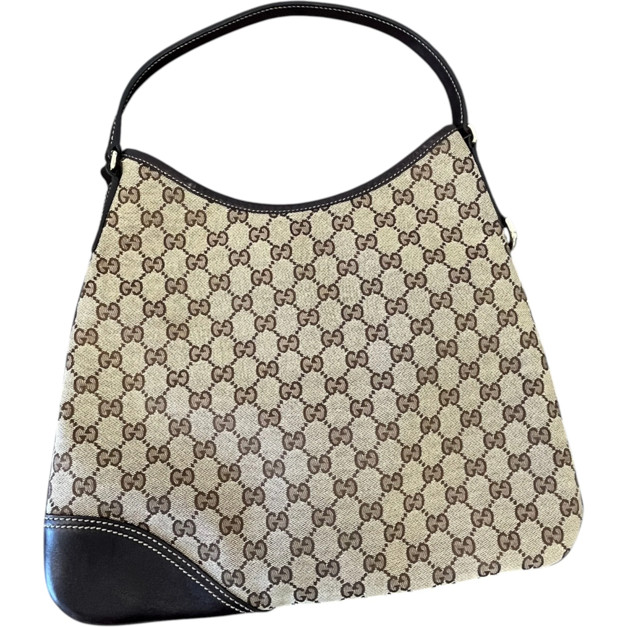 Women's Gg Supreme New Britt Hobo Bag Beige - Image 3