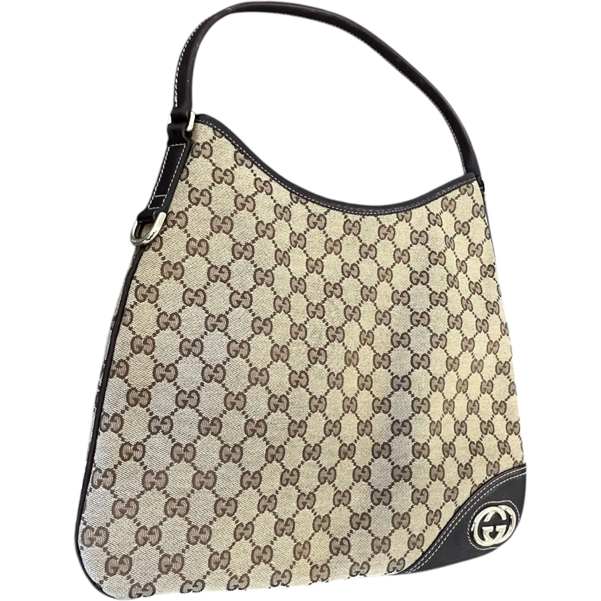 Women's Gg Supreme New Britt Hobo Bag Beige - Image 5