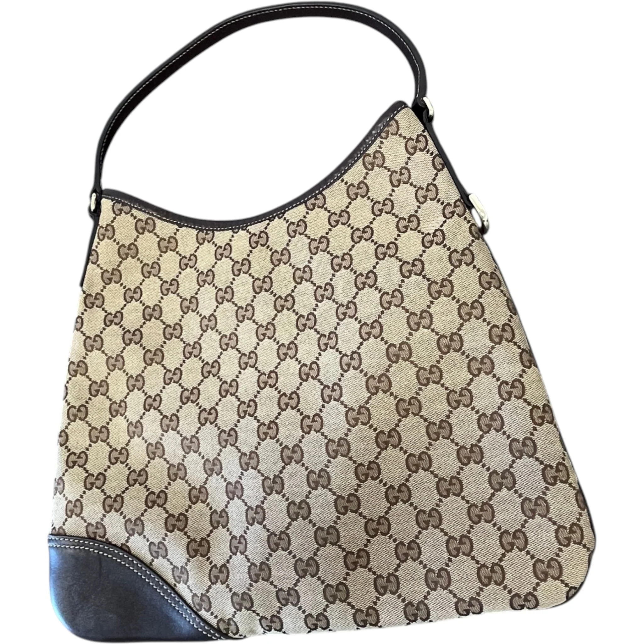 Women's Gg Supreme New Britt Hobo Bag Beige - Image 8