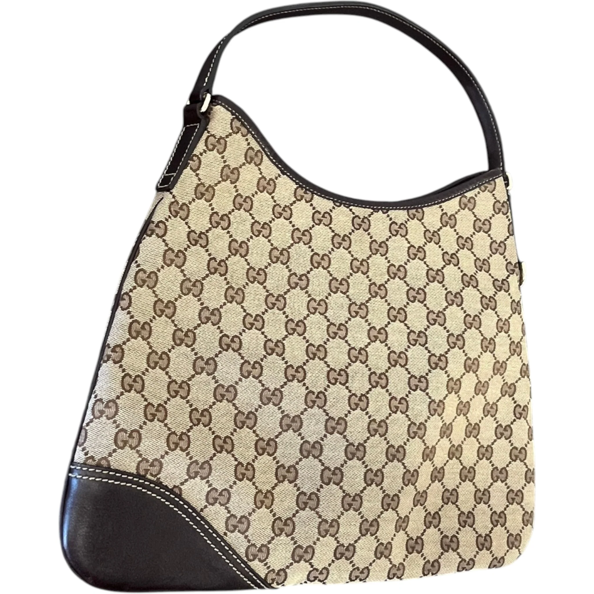 Women's Gg Supreme New Britt Hobo Bag Beige - Image 9