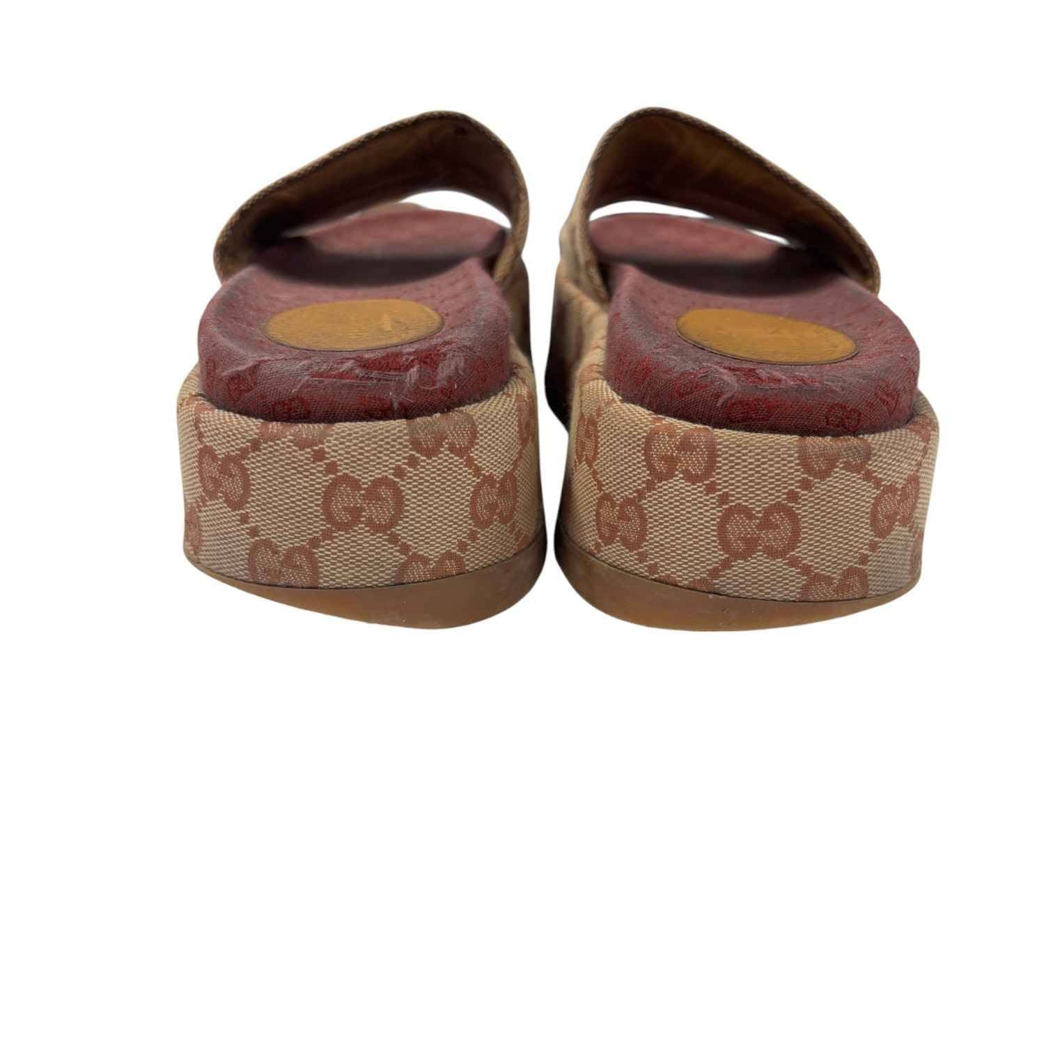 Women's Gg Supreme Platform Slides Beige Size EU 38 / UK 5 - Image 12
