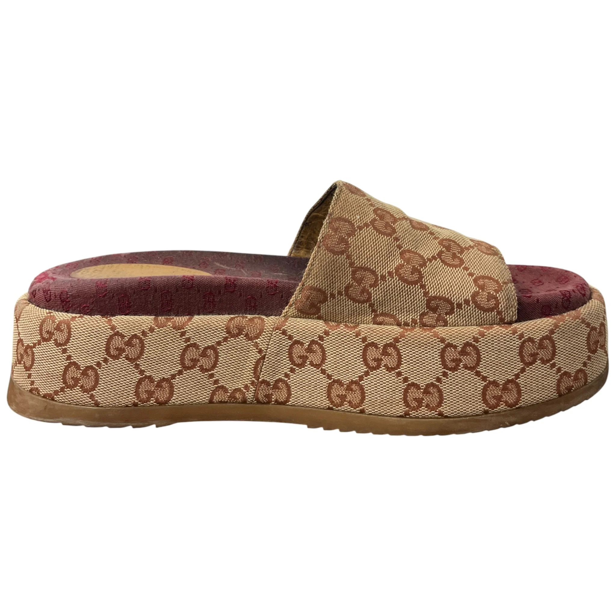 Women's Gg Supreme Platform Slides Beige Size EU 38 / UK 5 - Image 4