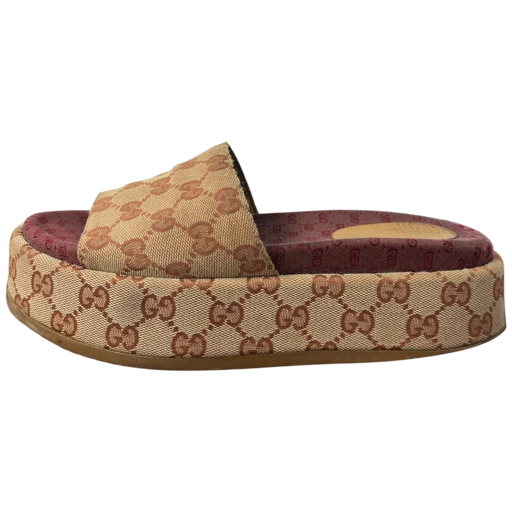 Women's Gg Supreme Platform Slides Beige Size EU 38 / UK 5 - Image 5