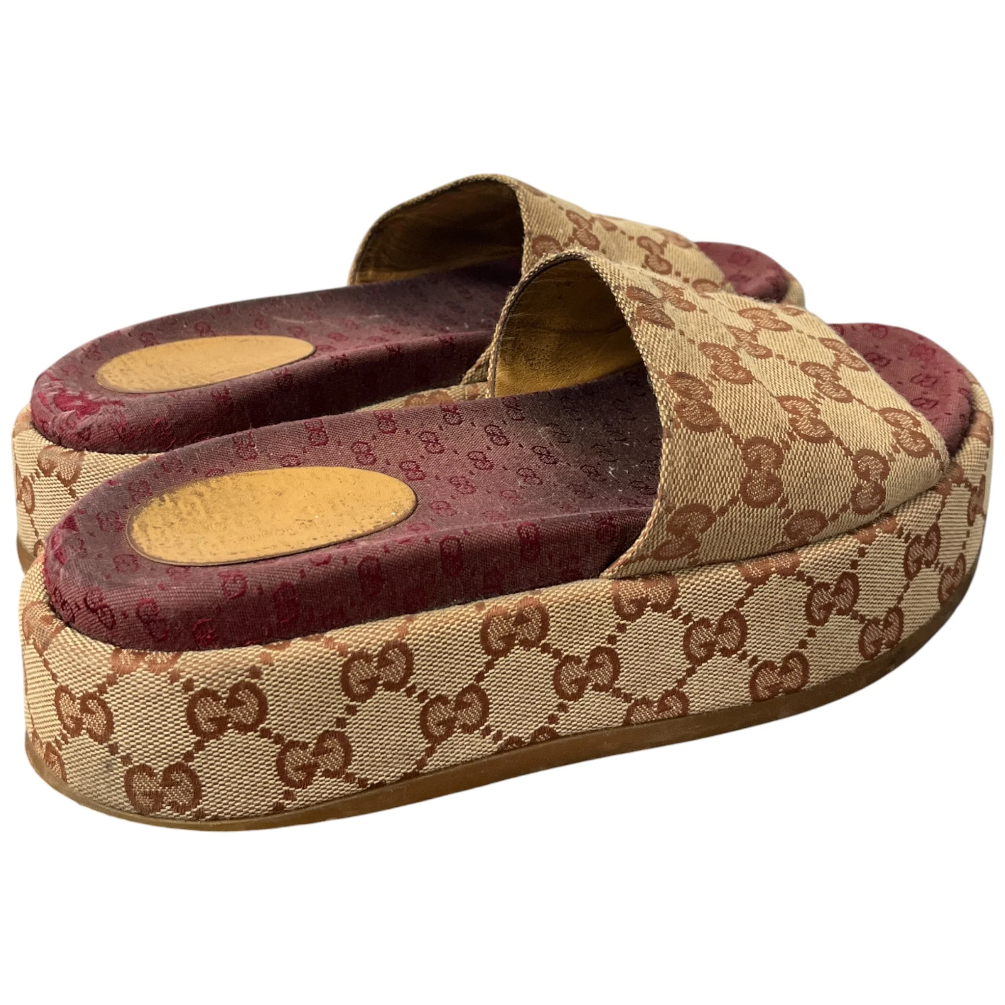 Women's Gg Supreme Platform Slides Beige Size EU 38 / UK 5 - Image 9
