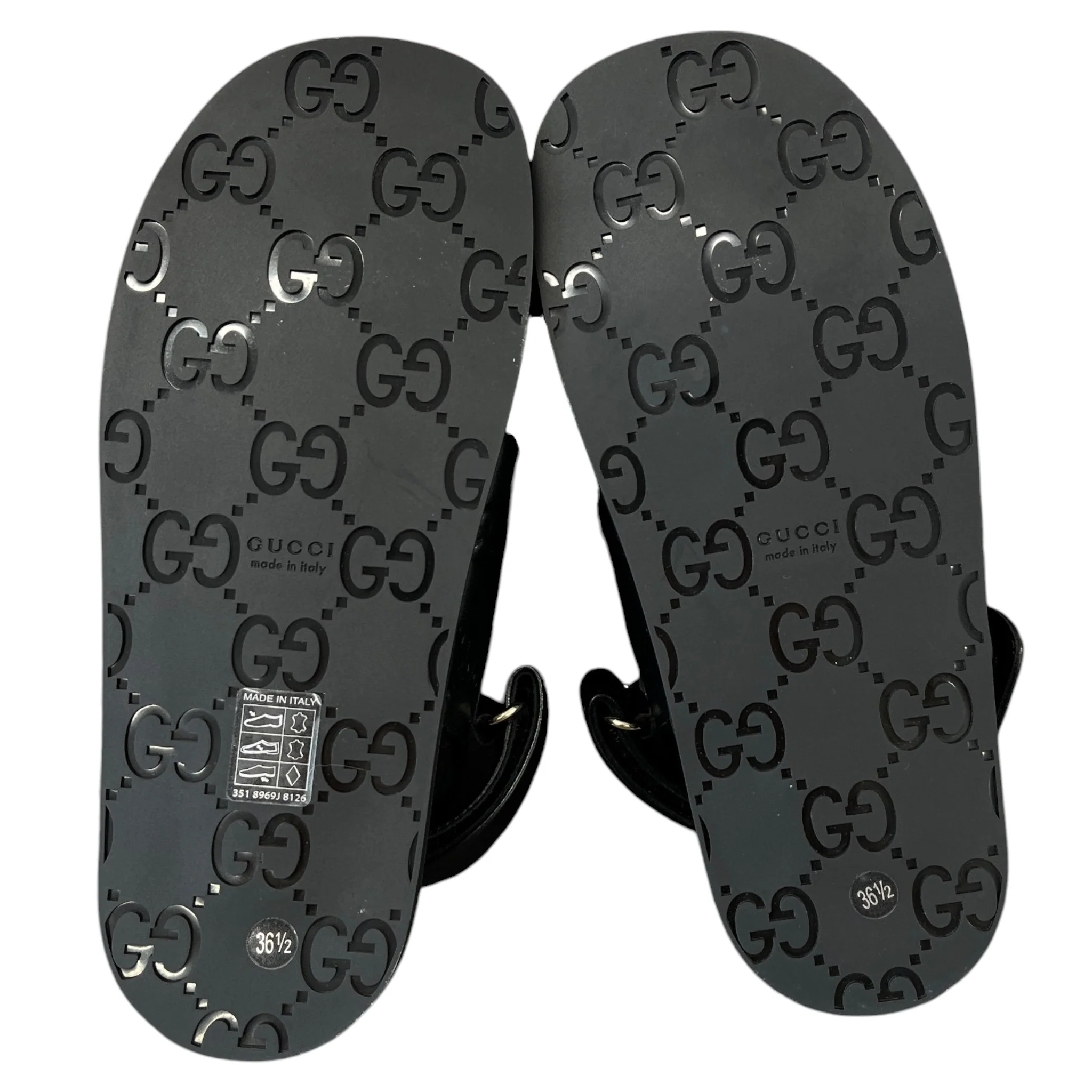 Women's Gg Supreme Sandals Black Size EU 36.5 / UK 3.5 - Image 11