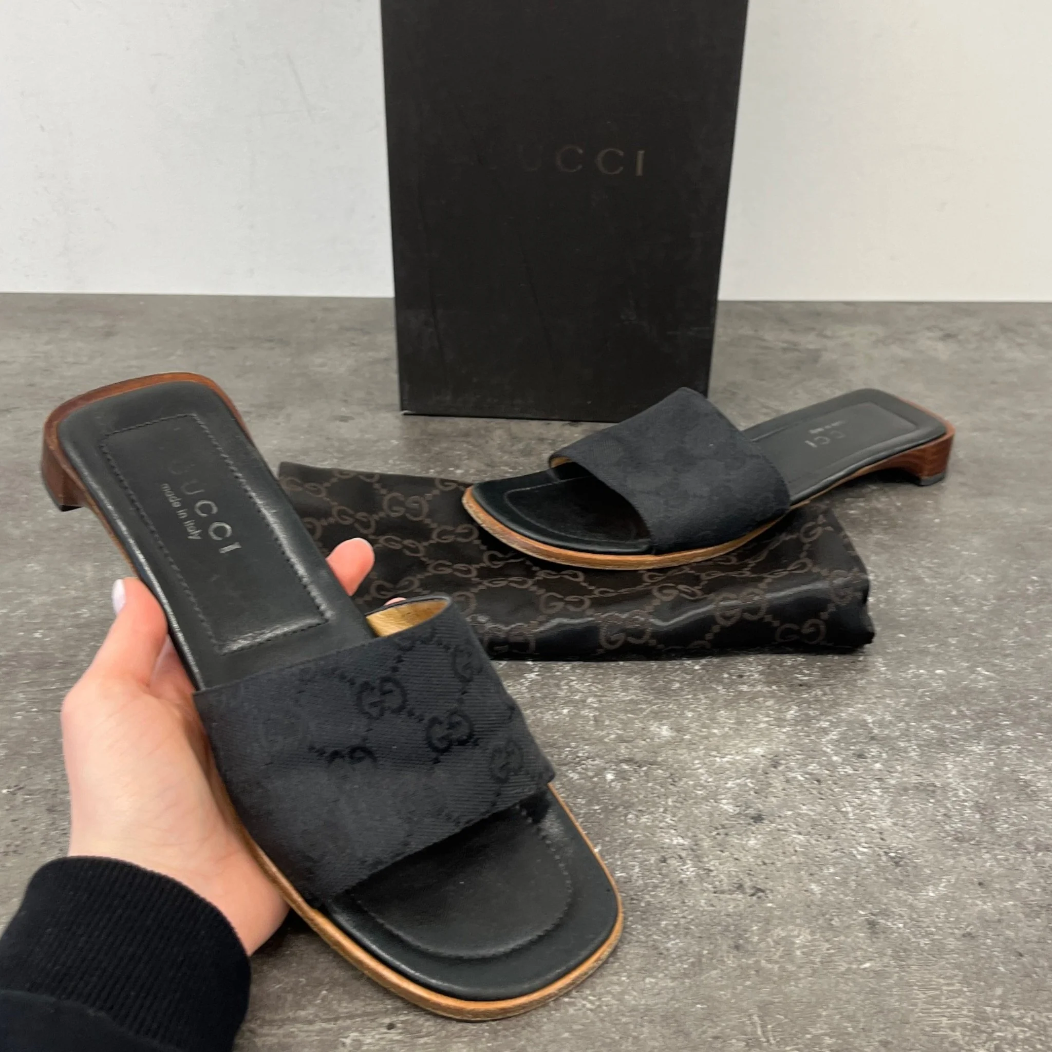 Women's Gg Supreme Sandals Black Size EU 37 / UK 4 - Image 12