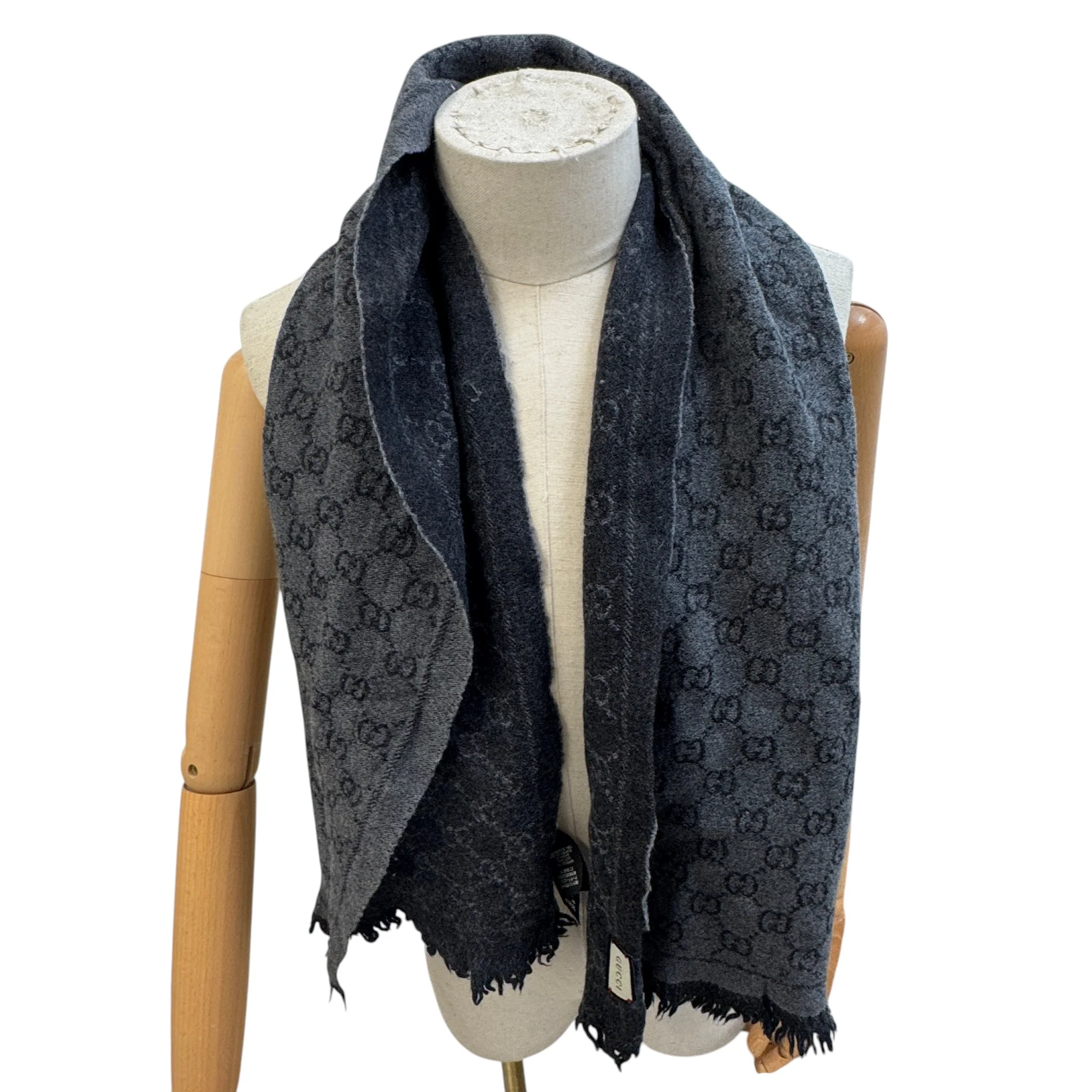 Women's Gg Supreme Scarf Grey - Image 7