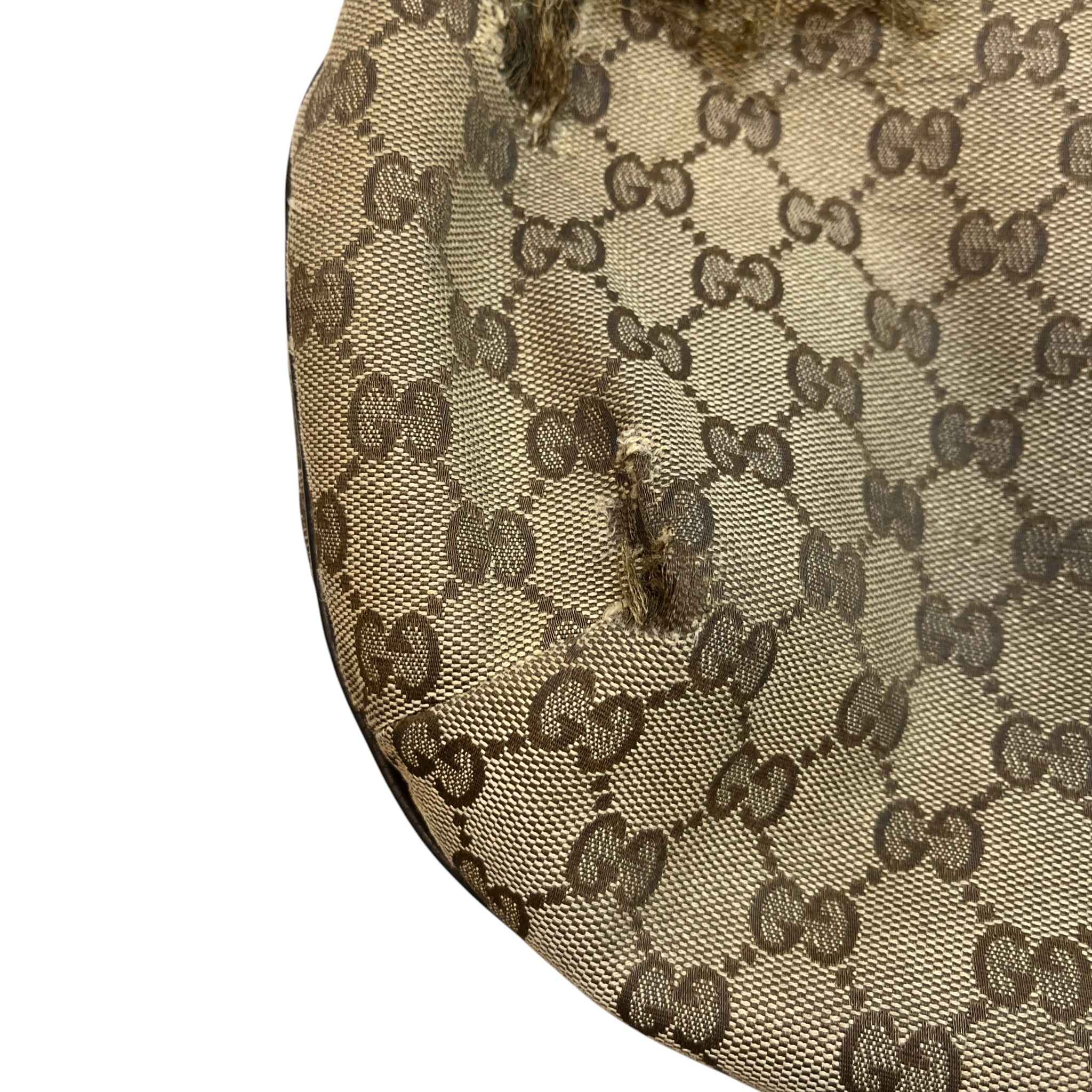 Women's Gg Supreme Sherry Line Hobo Bag Brown - Image 15