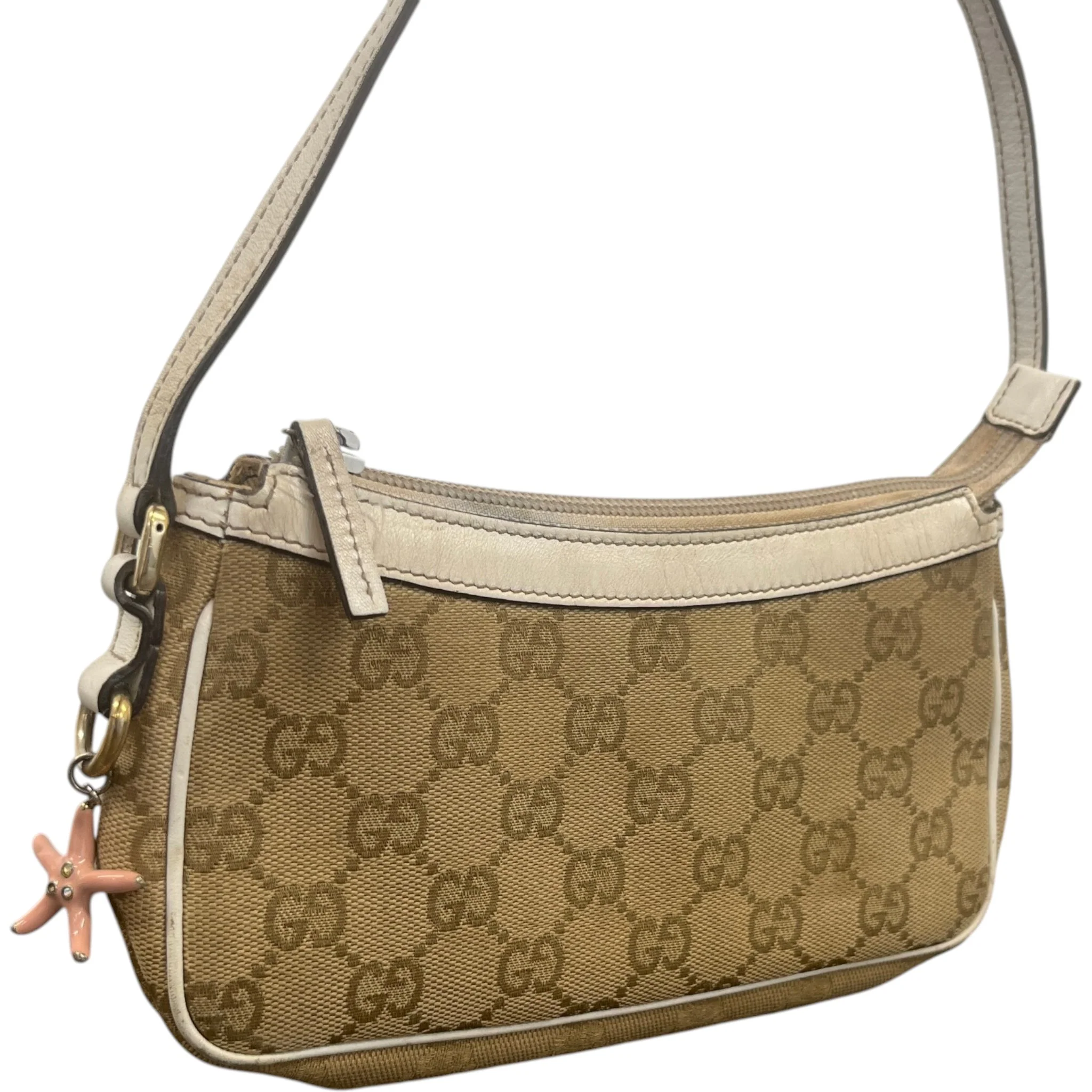 Women's Gg Supreme Shoulder Bag Beige - Image 9