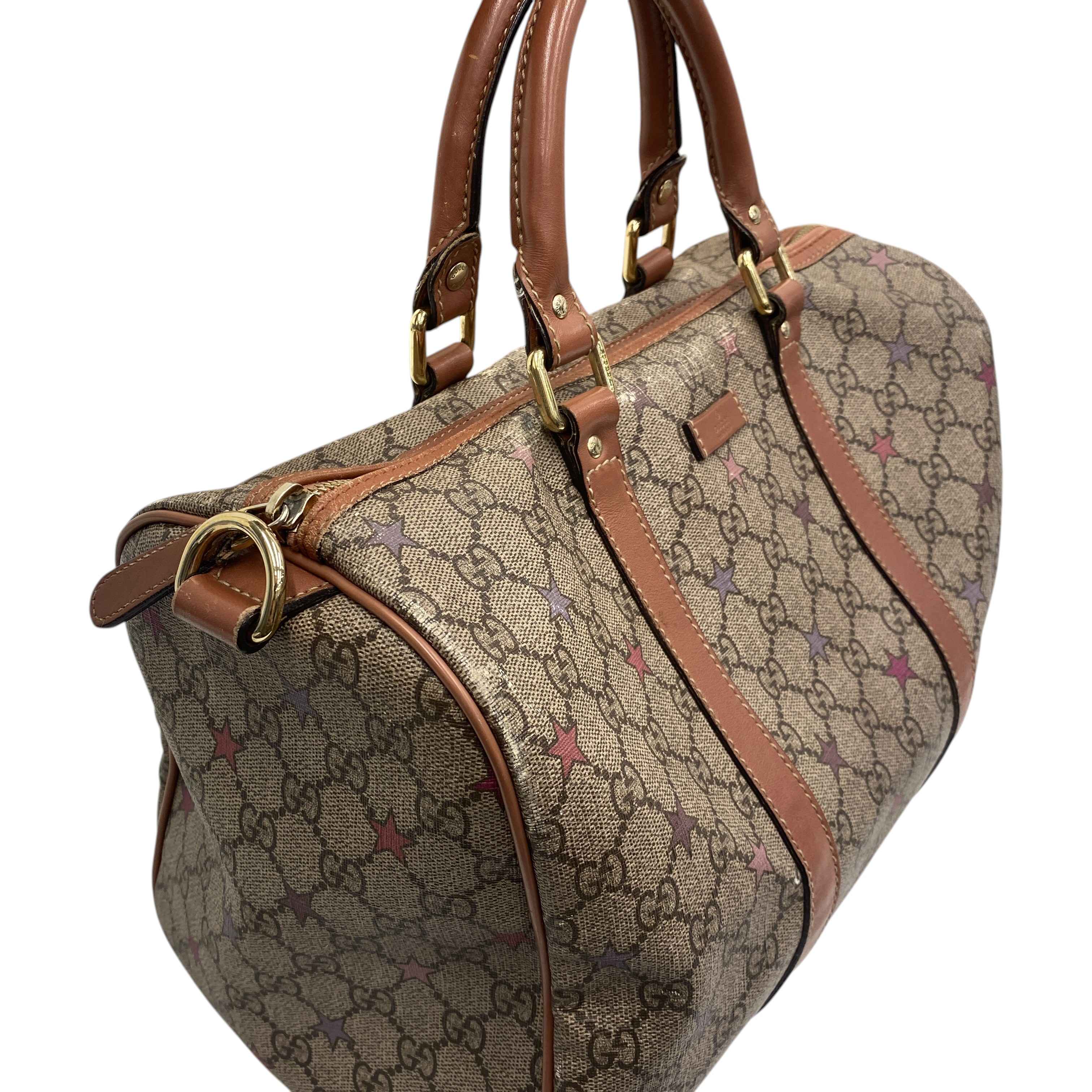 Women's Gg Supreme Stars Joy Boston Bag Brown - Image 15