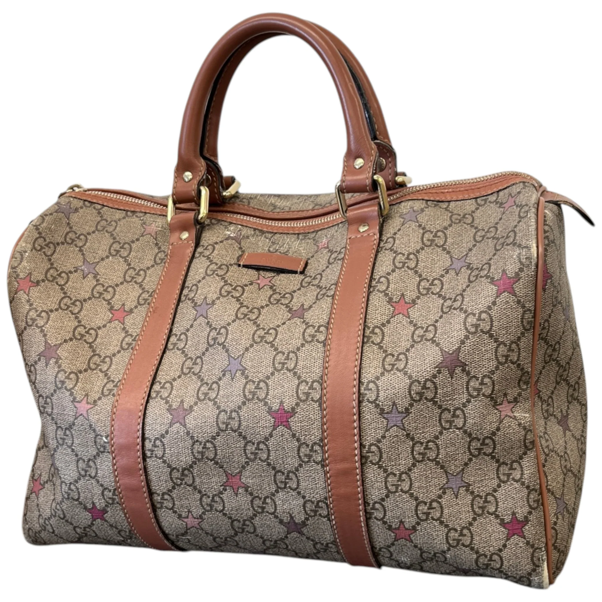Women's Gg Supreme Stars Joy Boston Bag Brown - Image 5