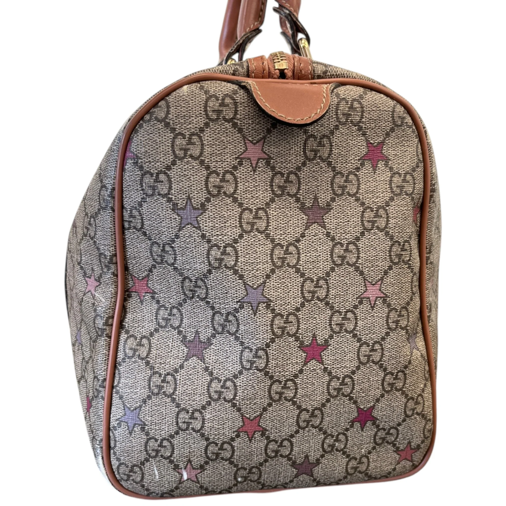 Women's Gg Supreme Stars Joy Boston Bag Brown - Image 7