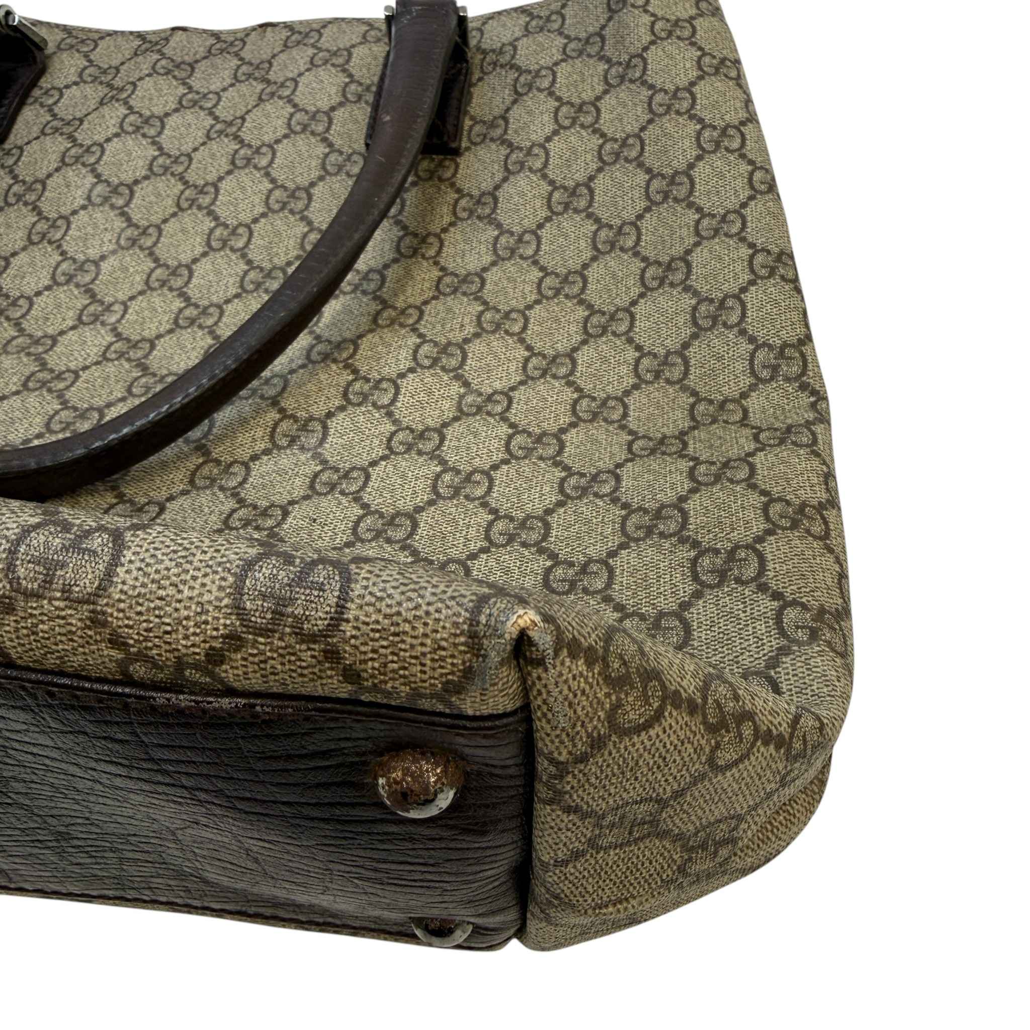 Women's Gg Supreme Tote Bag Beige - Image 15