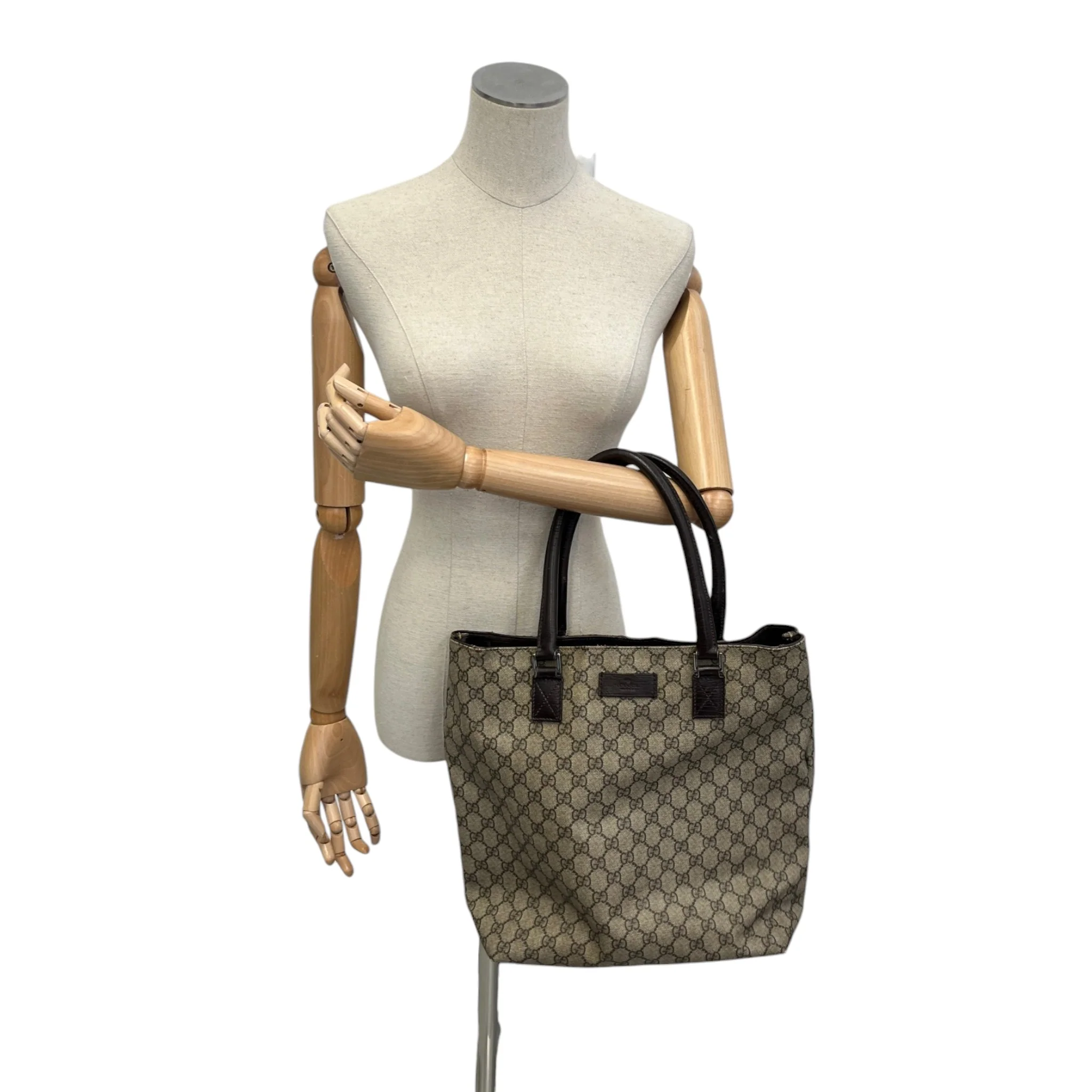 Women's Gg Supreme Tote Bag Beige - Image 2