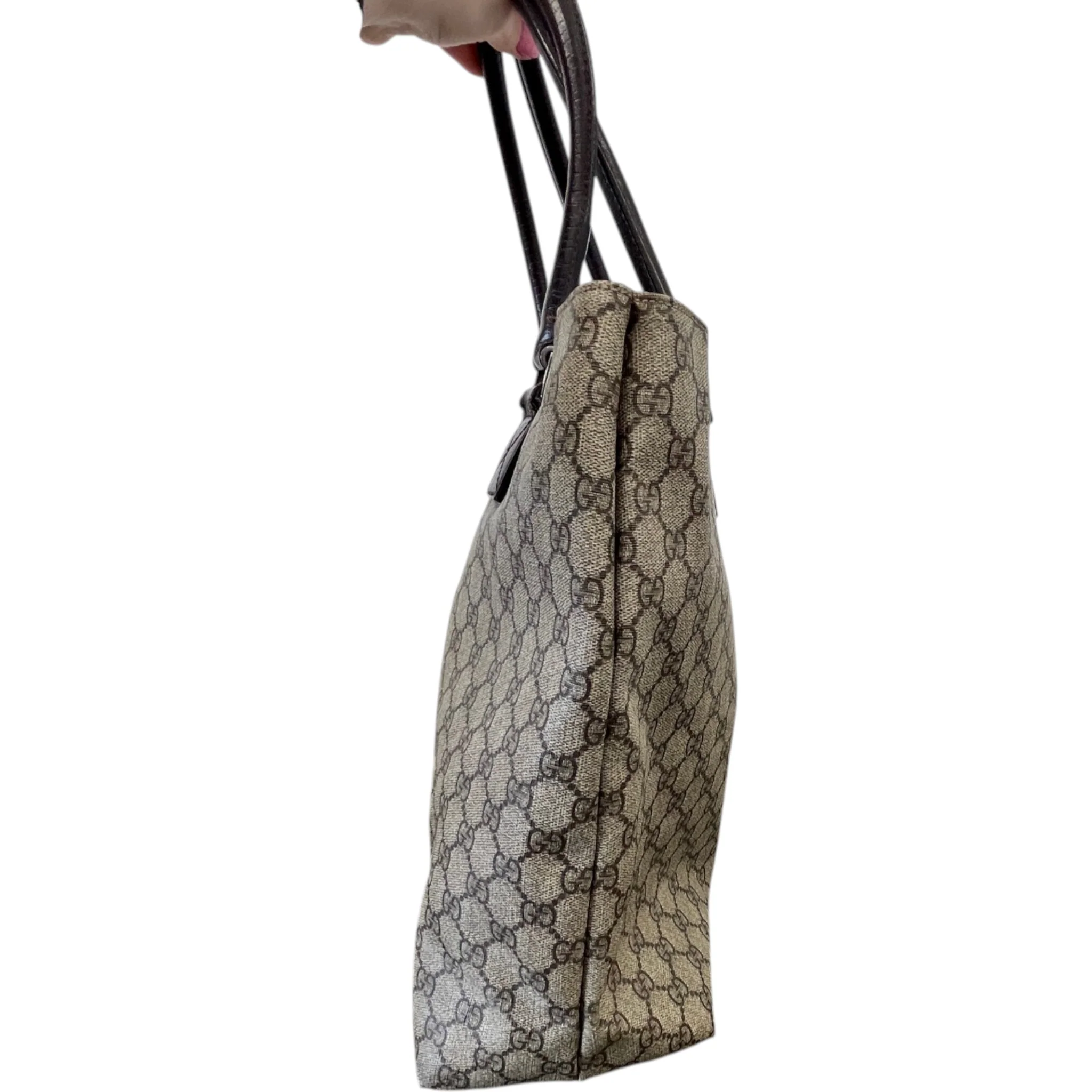 Women's Gg Supreme Tote Bag Beige - Image 7