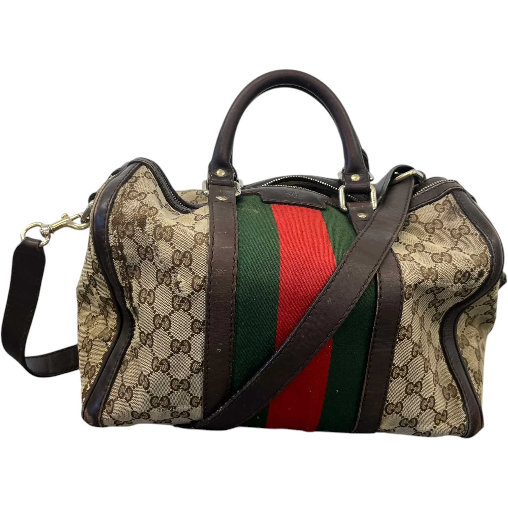 Women's Gg Supreme Web Stripe Handbag Beige