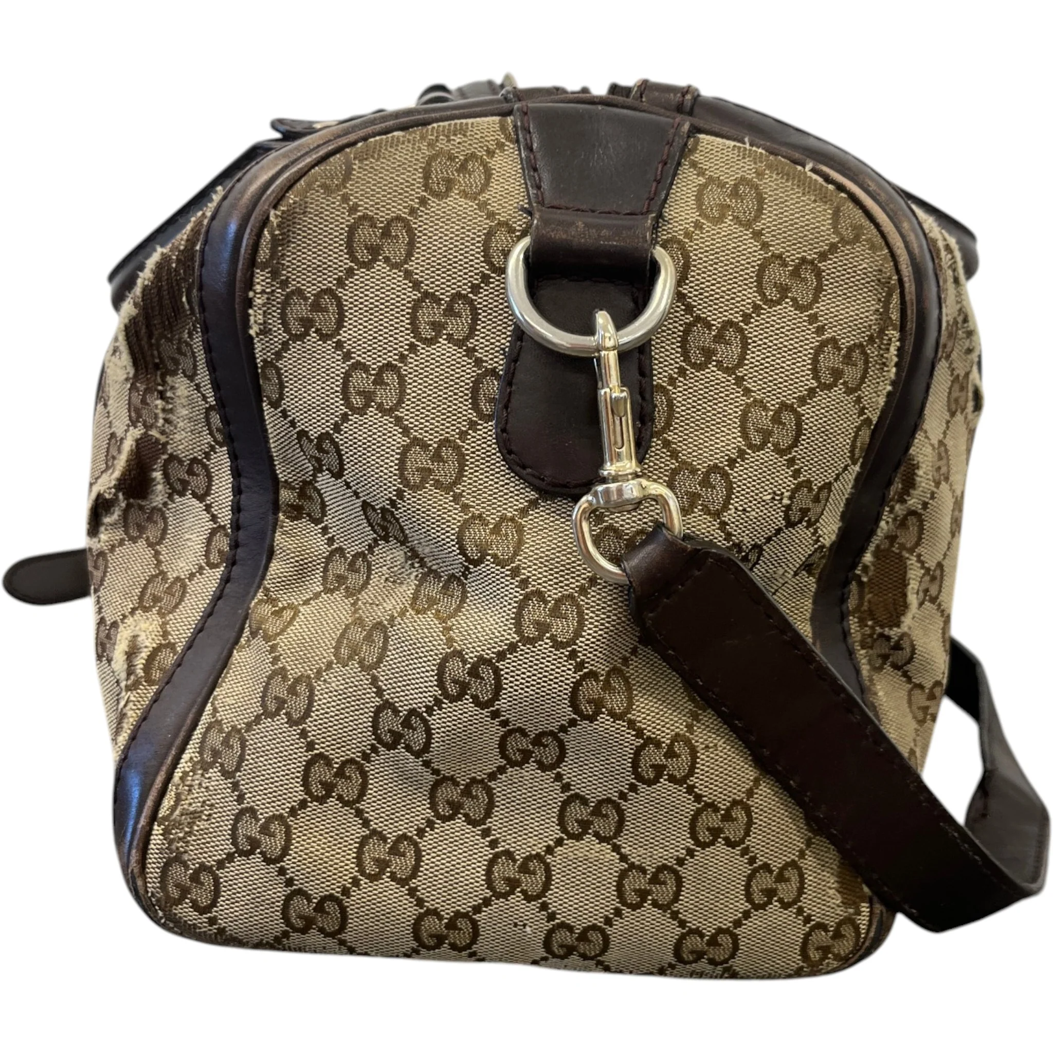 Women's Gg Supreme Web Stripe Handbag Beige - Image 7