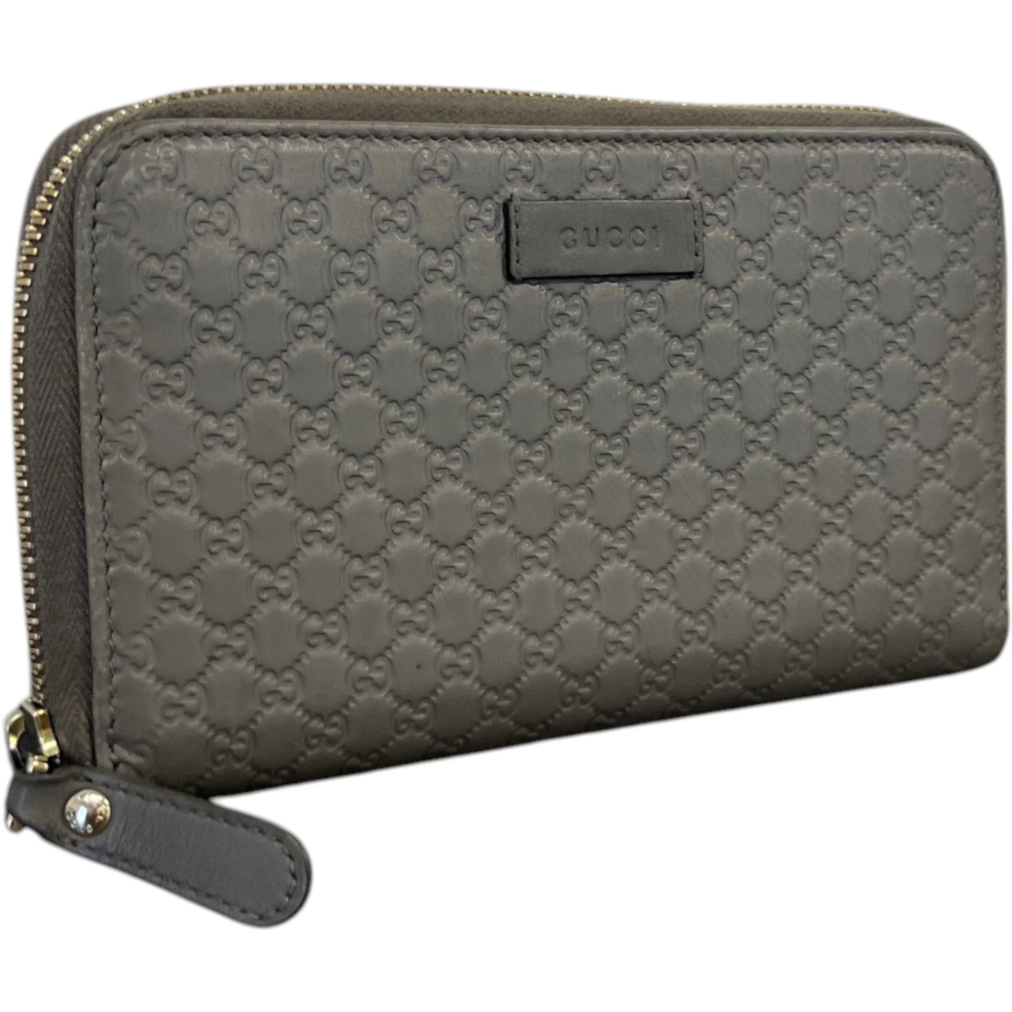 Women's Gg Supreme Zip Around Wallet Grey - Image 3