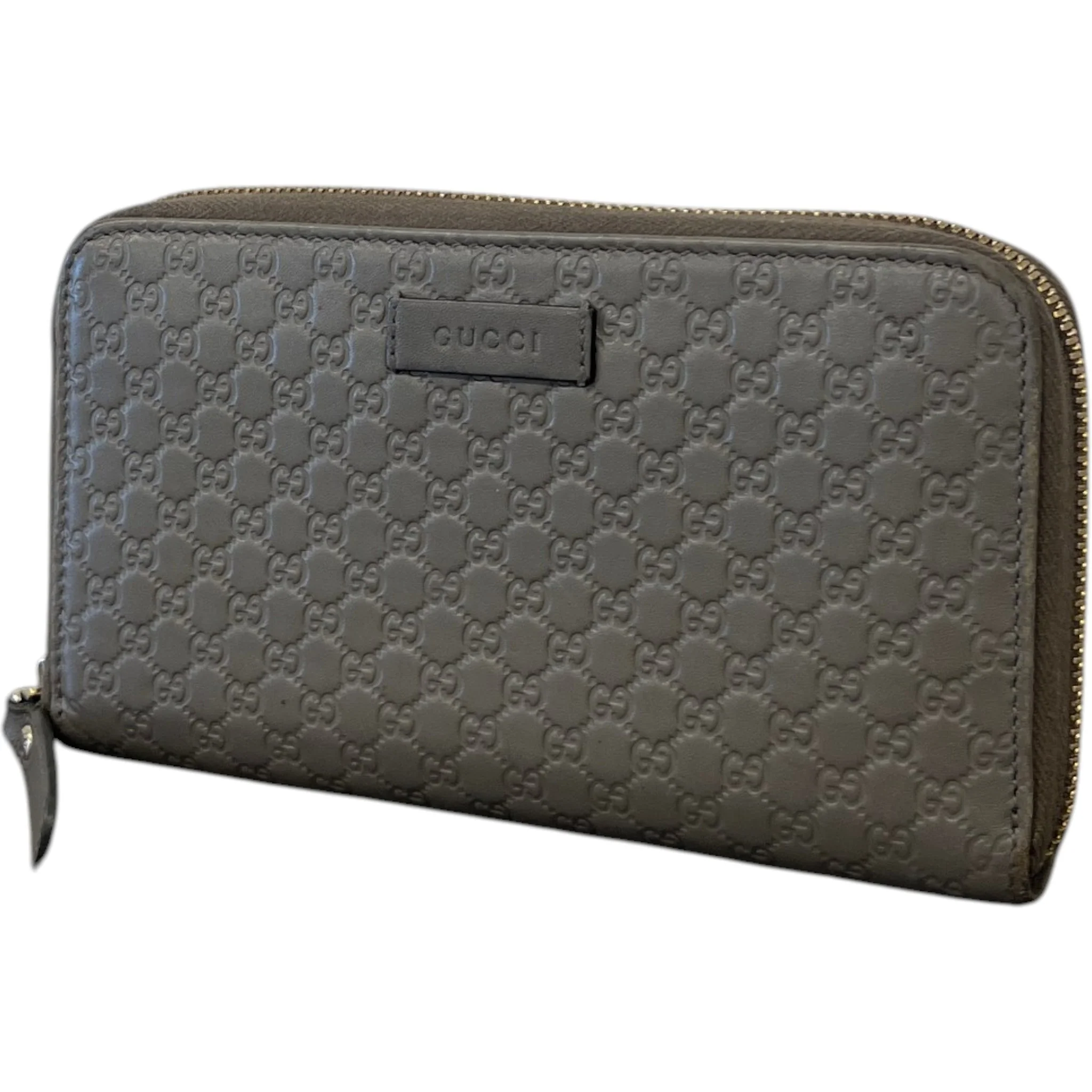 Women's Gg Supreme Zip Around Wallet Grey - Image 4