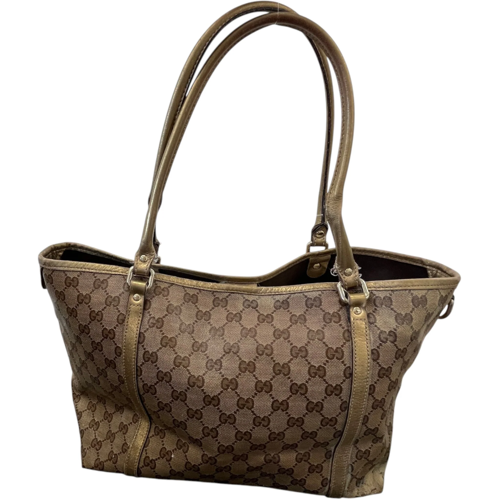 Women's Gg Web Tote Bag Beige - Image 3