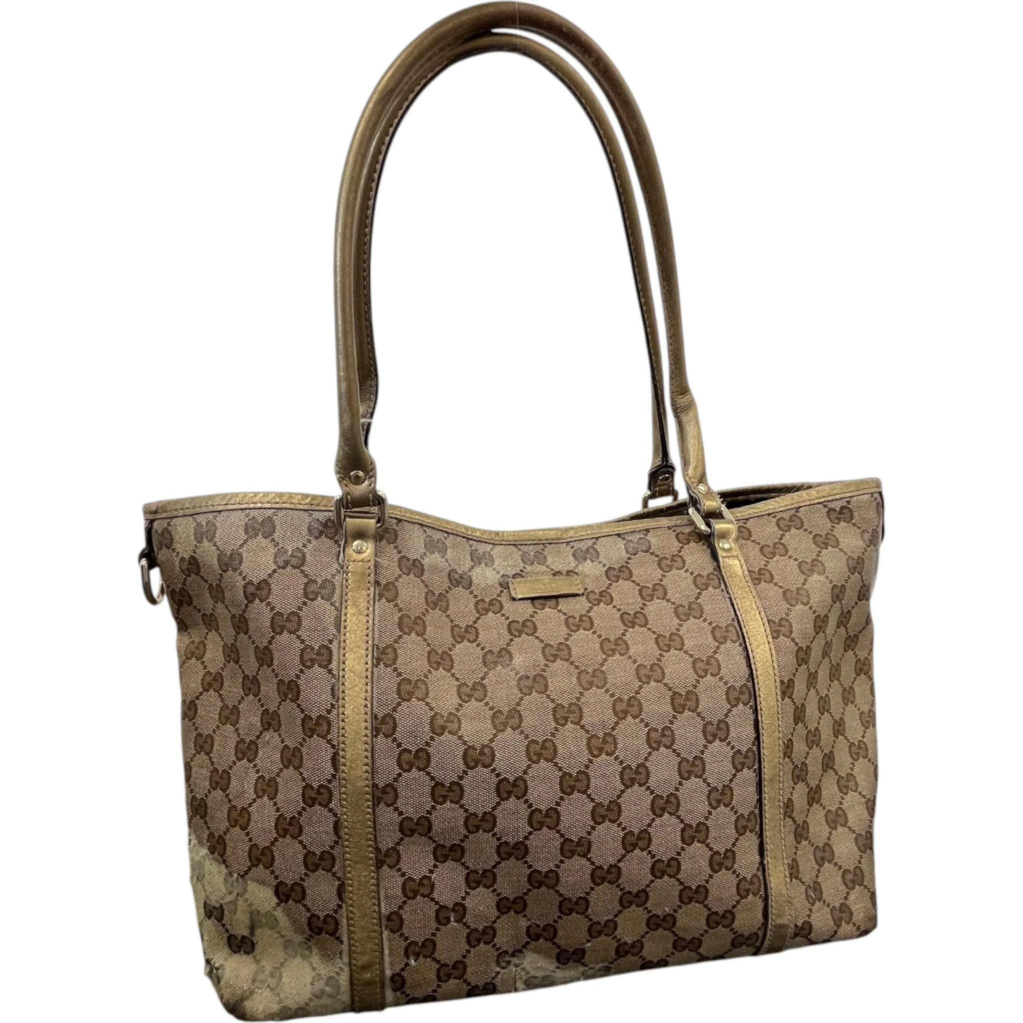 Women's Gg Web Tote Bag Beige - Image 5
