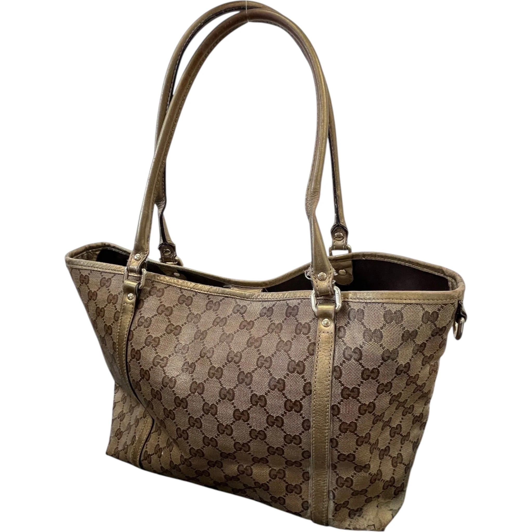 Women's Gg Web Tote Bag Beige - Image 8