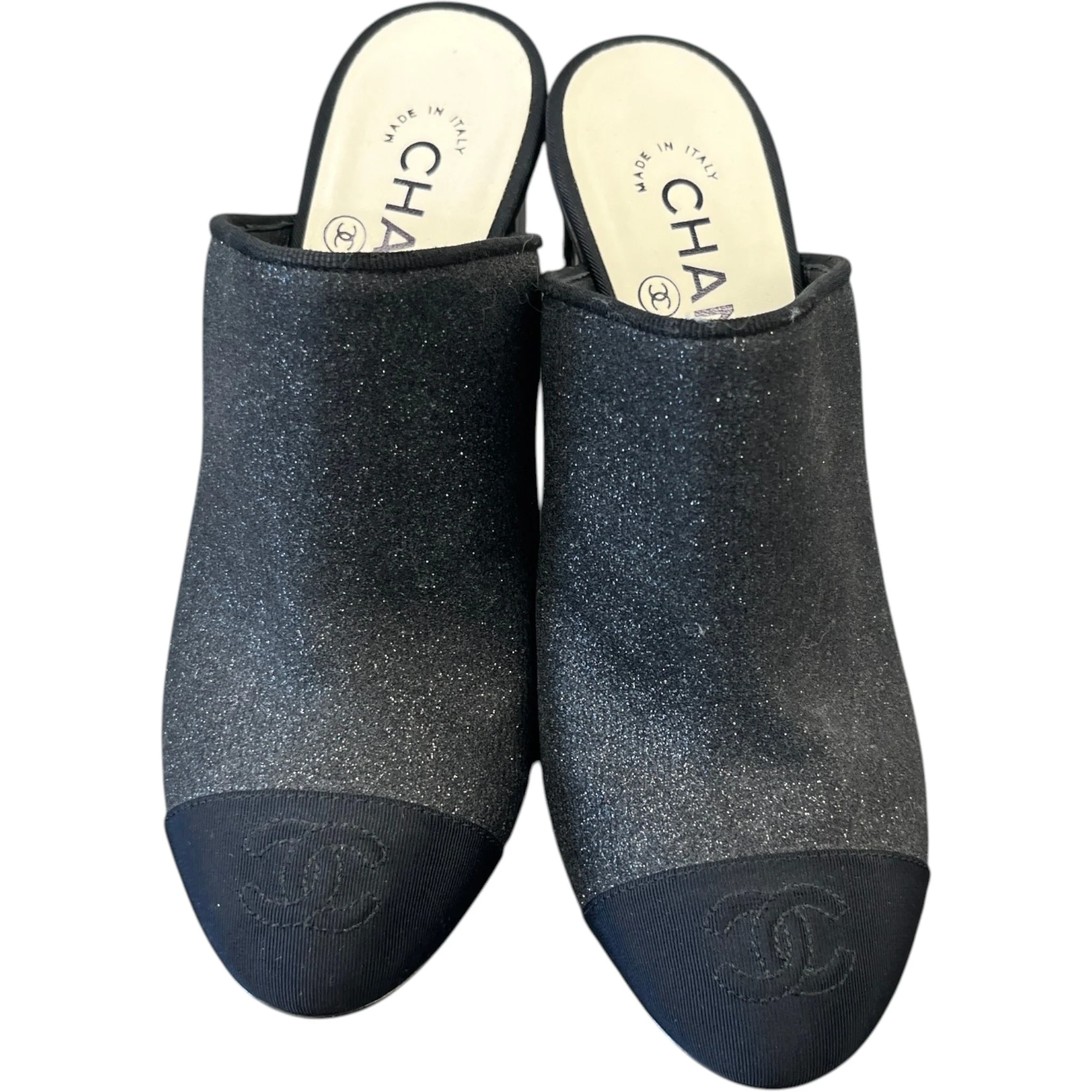 Women's Glitter Cap-Toe Heels Black Size EU 36.5 / UK 3.5 - Image 6