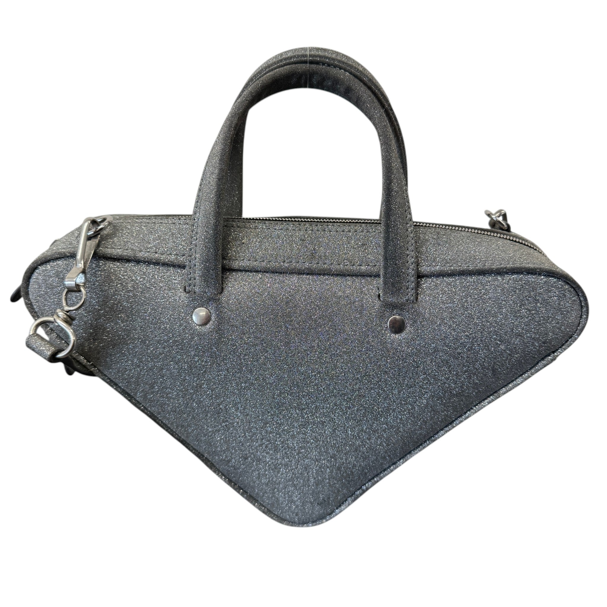 Women's Glitter Triangle Duffle Xs Bag Silver - Image 5