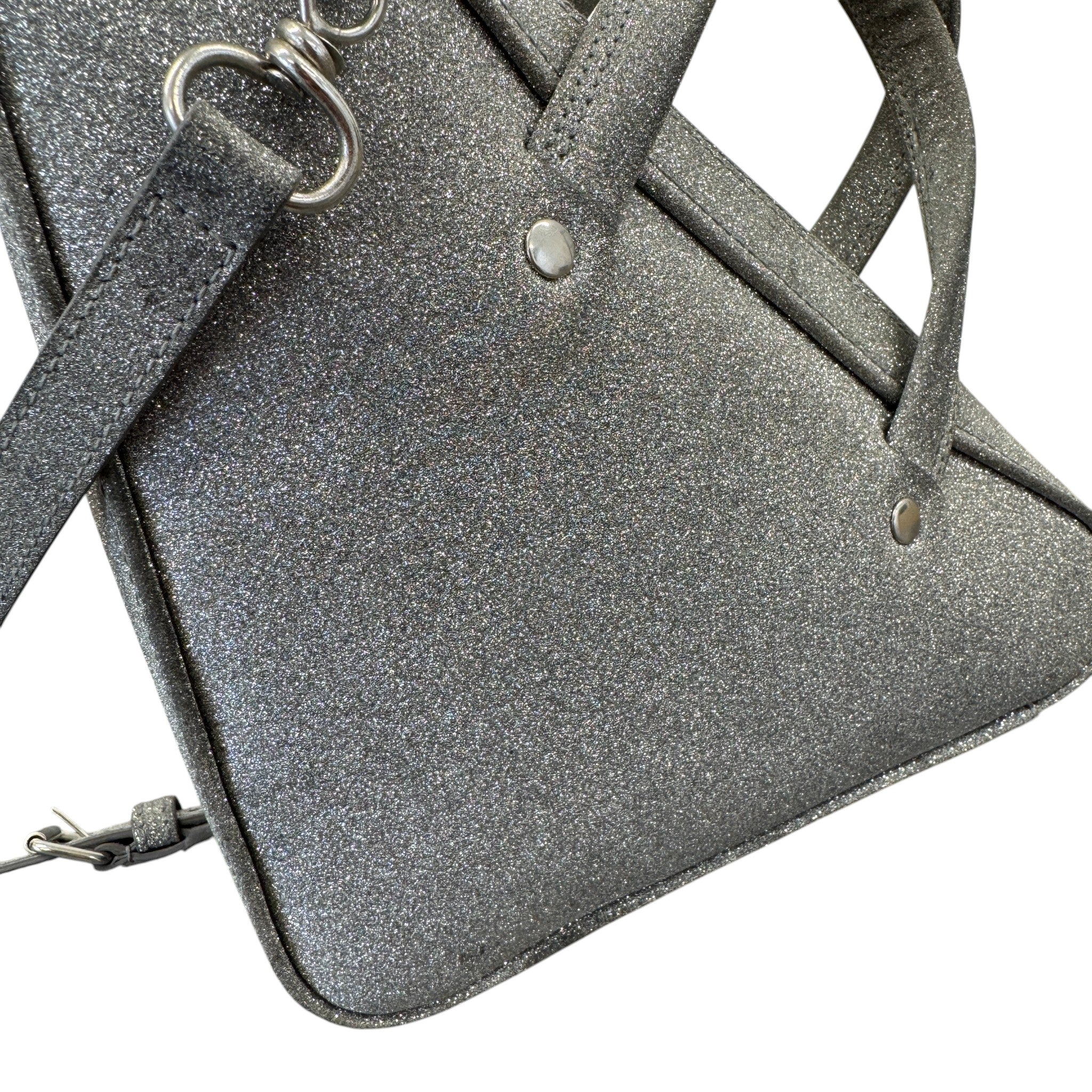 Women's Glitter Triangle Duffle Xs Bag Silver - Image 7