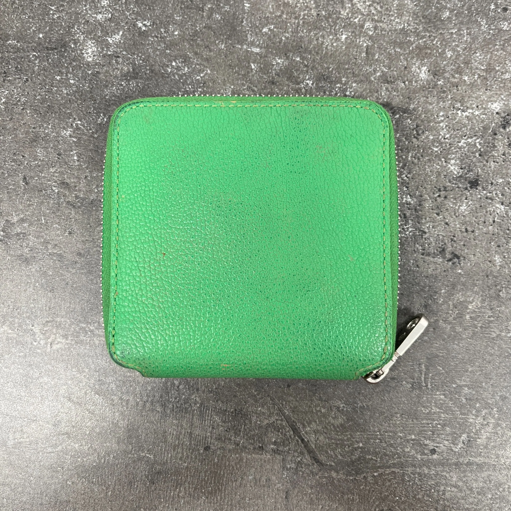 Women's Grained Leather Wallet Green - Image 6