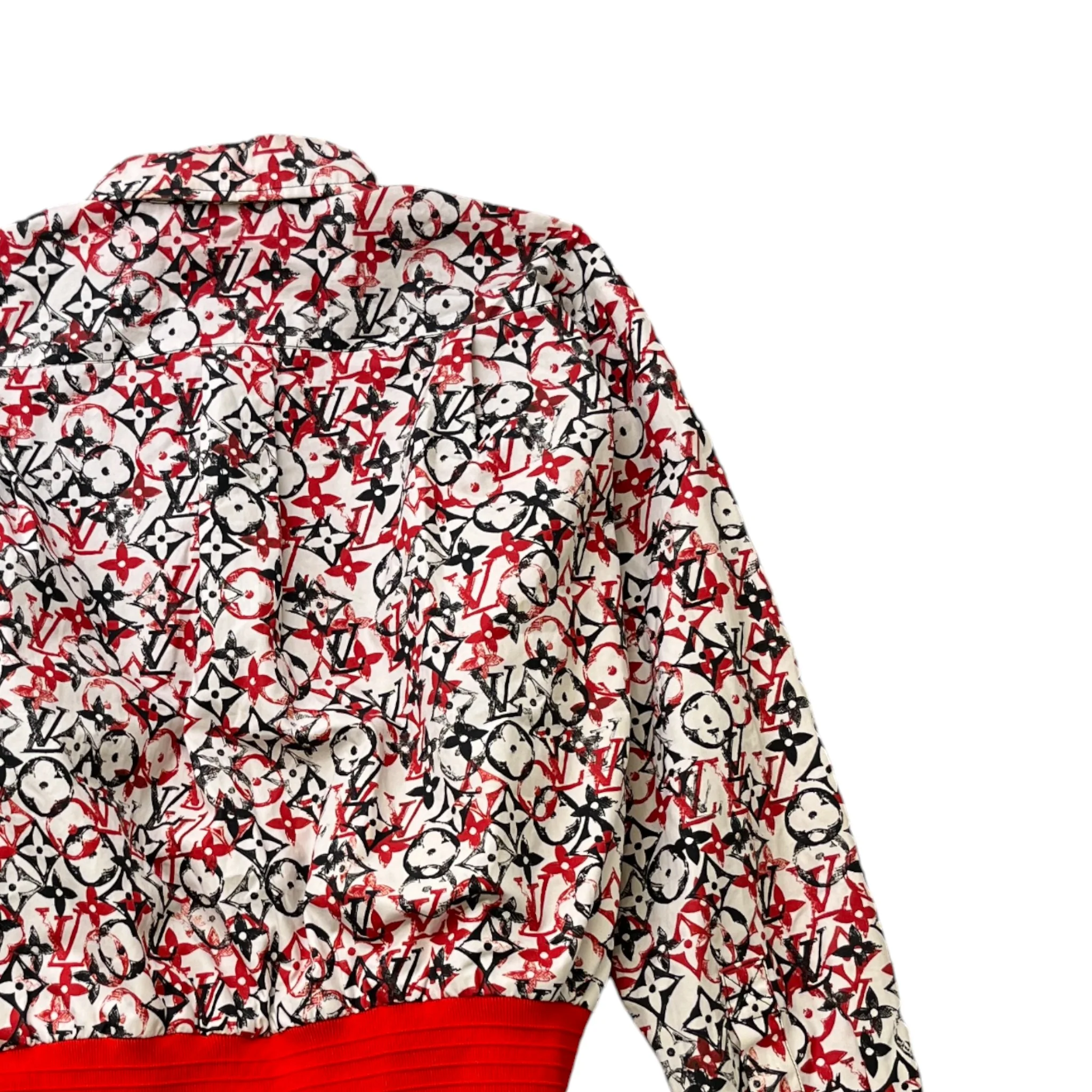 Women's Graphic Monogram Zip Up Bomber Jacket Red Size IT 42 / UK 10 - Image 4
