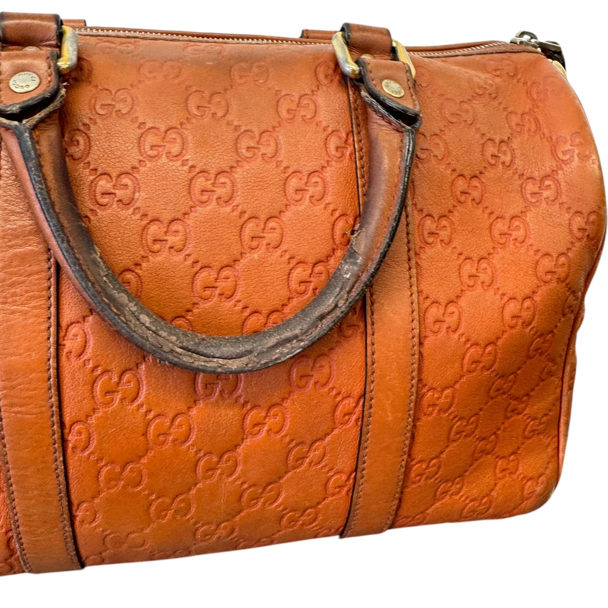 Women's Guccissima Boston Bag Burnt Orange - Image 6