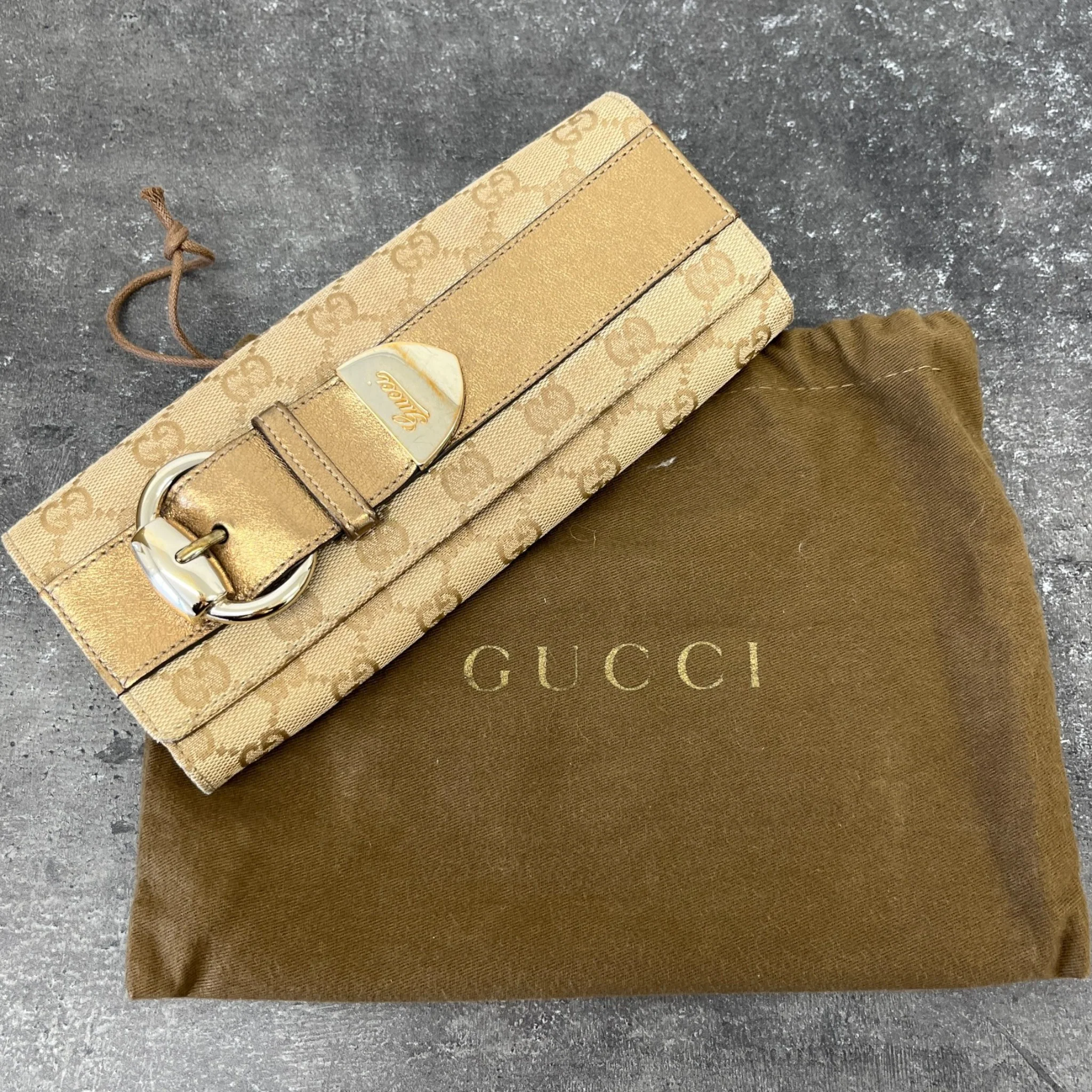 Women's Guccissima Buckle Purse Beige - Image 12