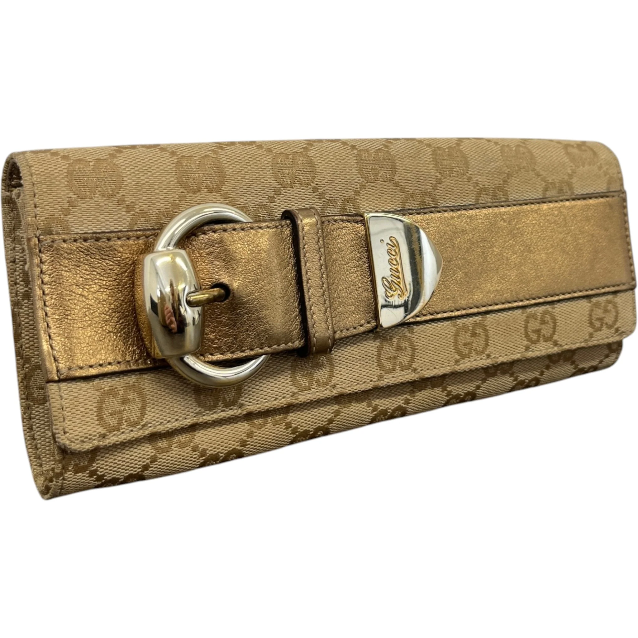 Women's Guccissima Buckle Purse Beige - Image 3