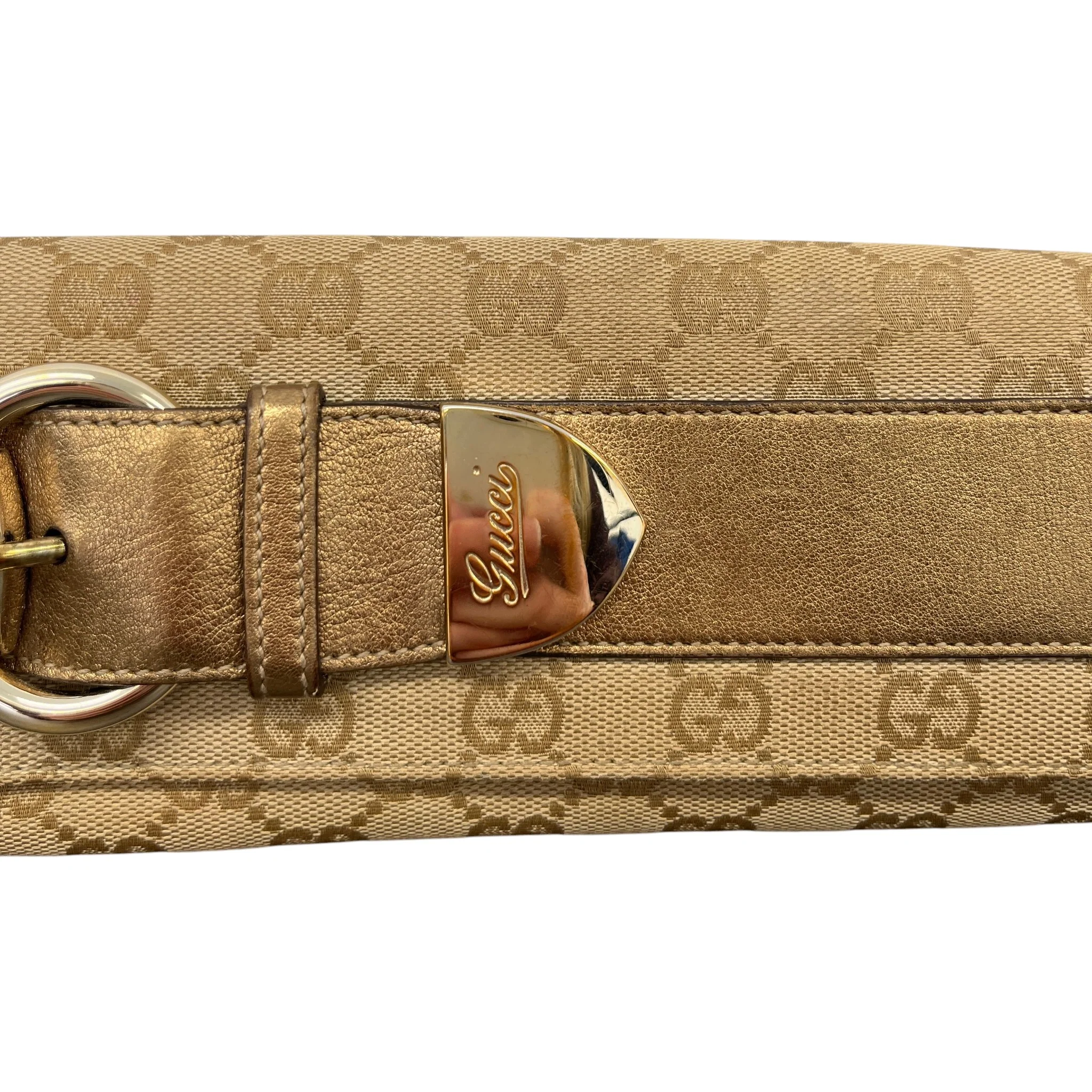 Women's Guccissima Buckle Purse Beige - Image 7