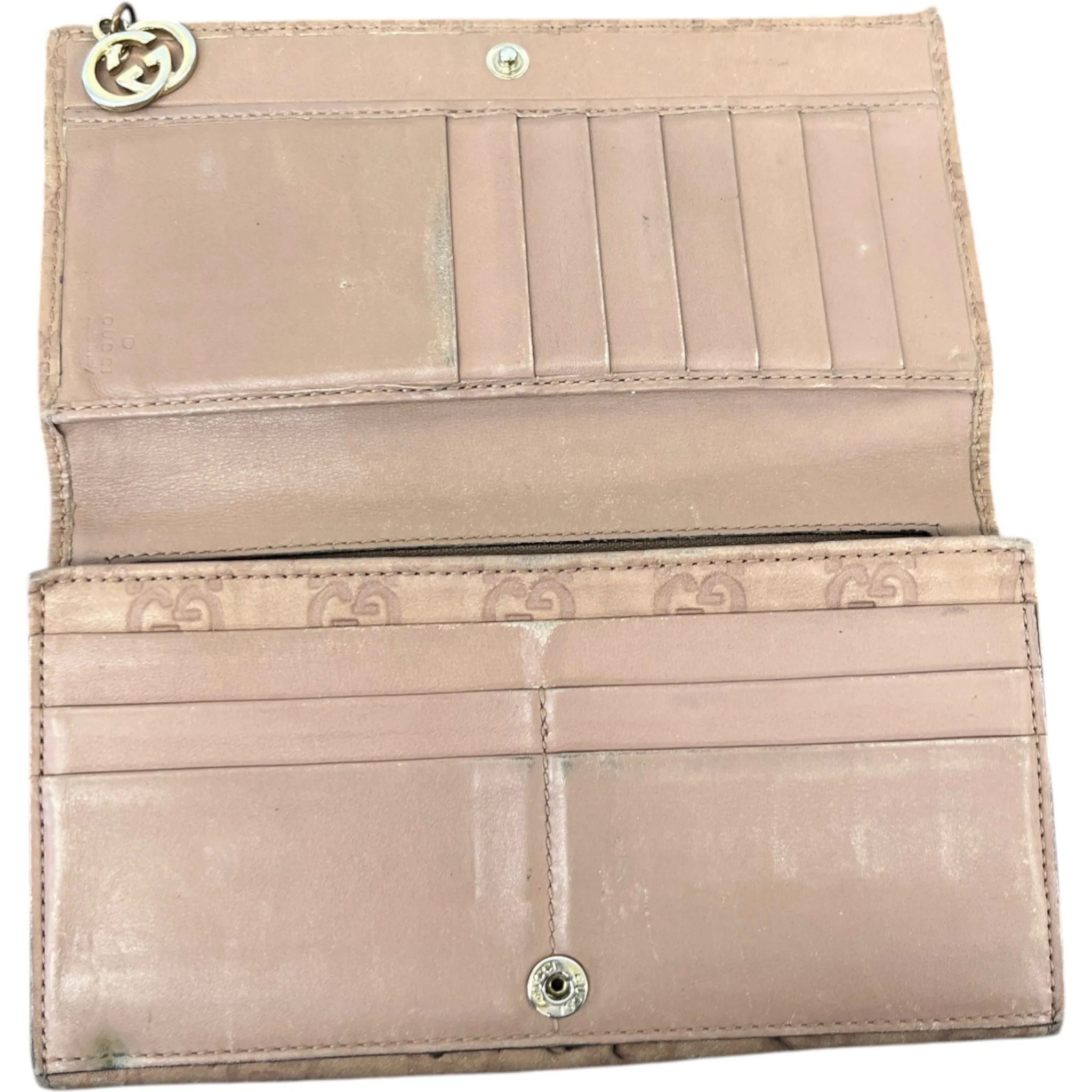 Women's Guccissima Continental Wallet Beige - Image 9