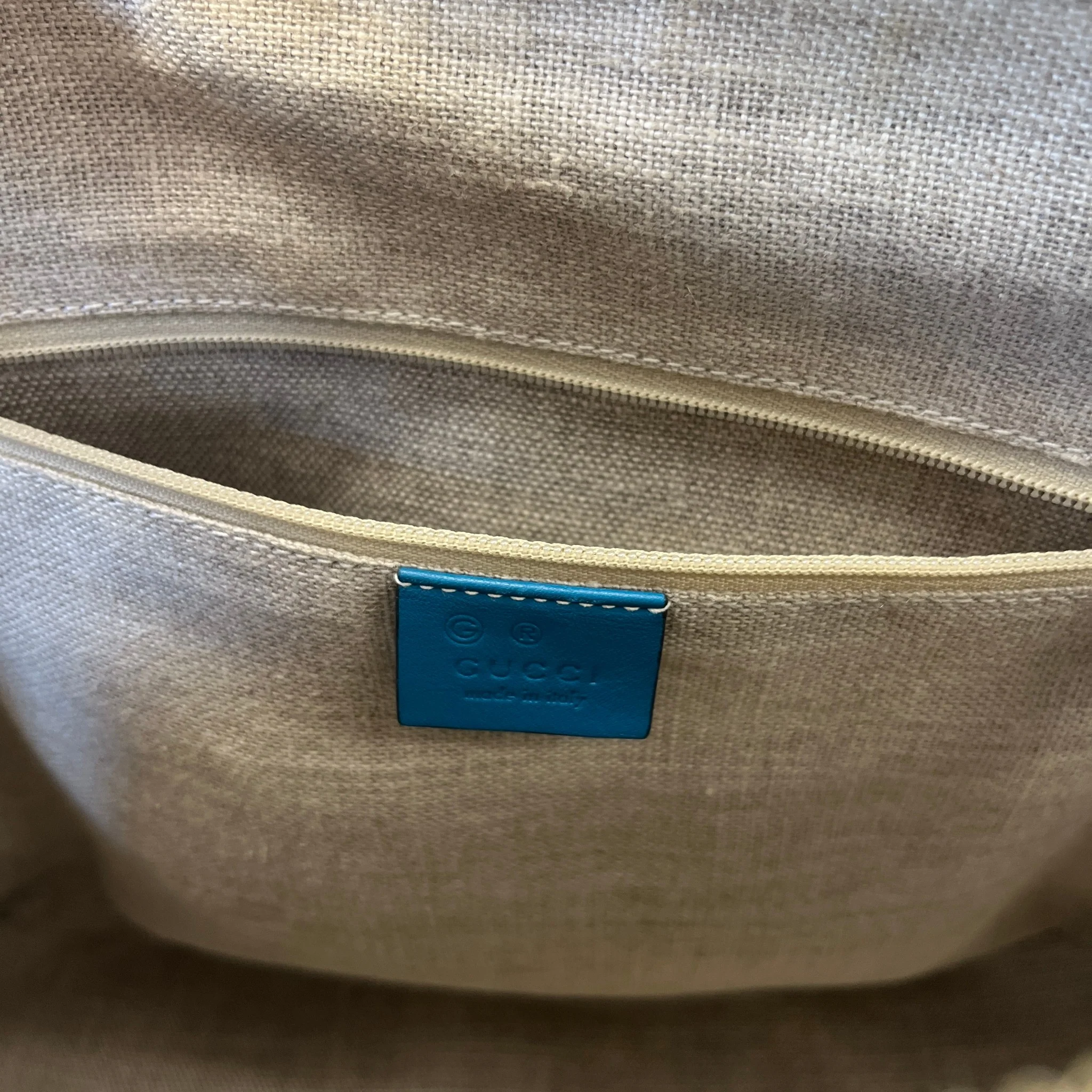 Women's Guccissima Dome Medium Bag Blue - Image 11